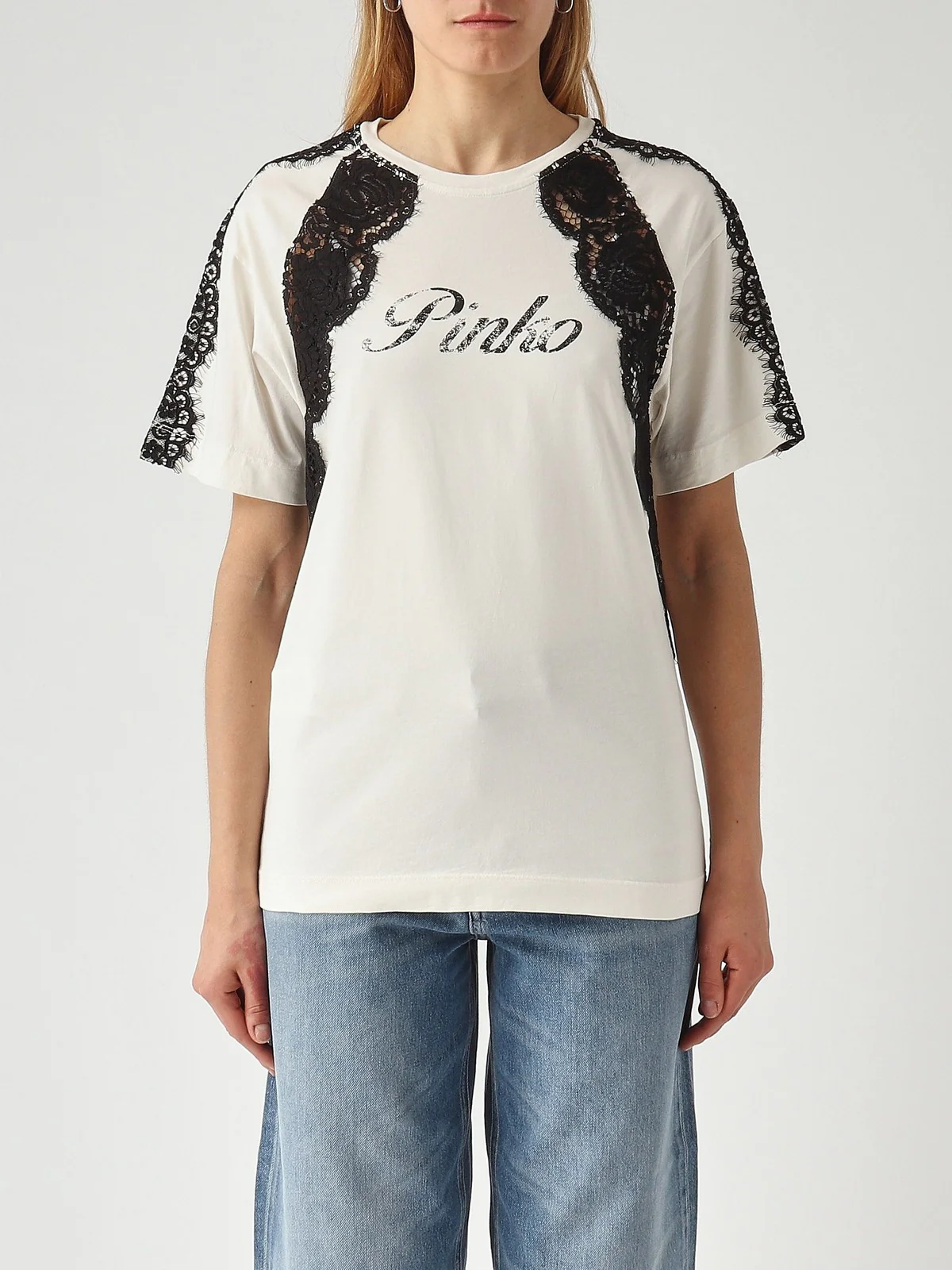 PINKO Maglia Donna ESTHER MAGLIA JERSEY VINTAGE 106561-A383 Z07 BIANCO SETA - Image 2