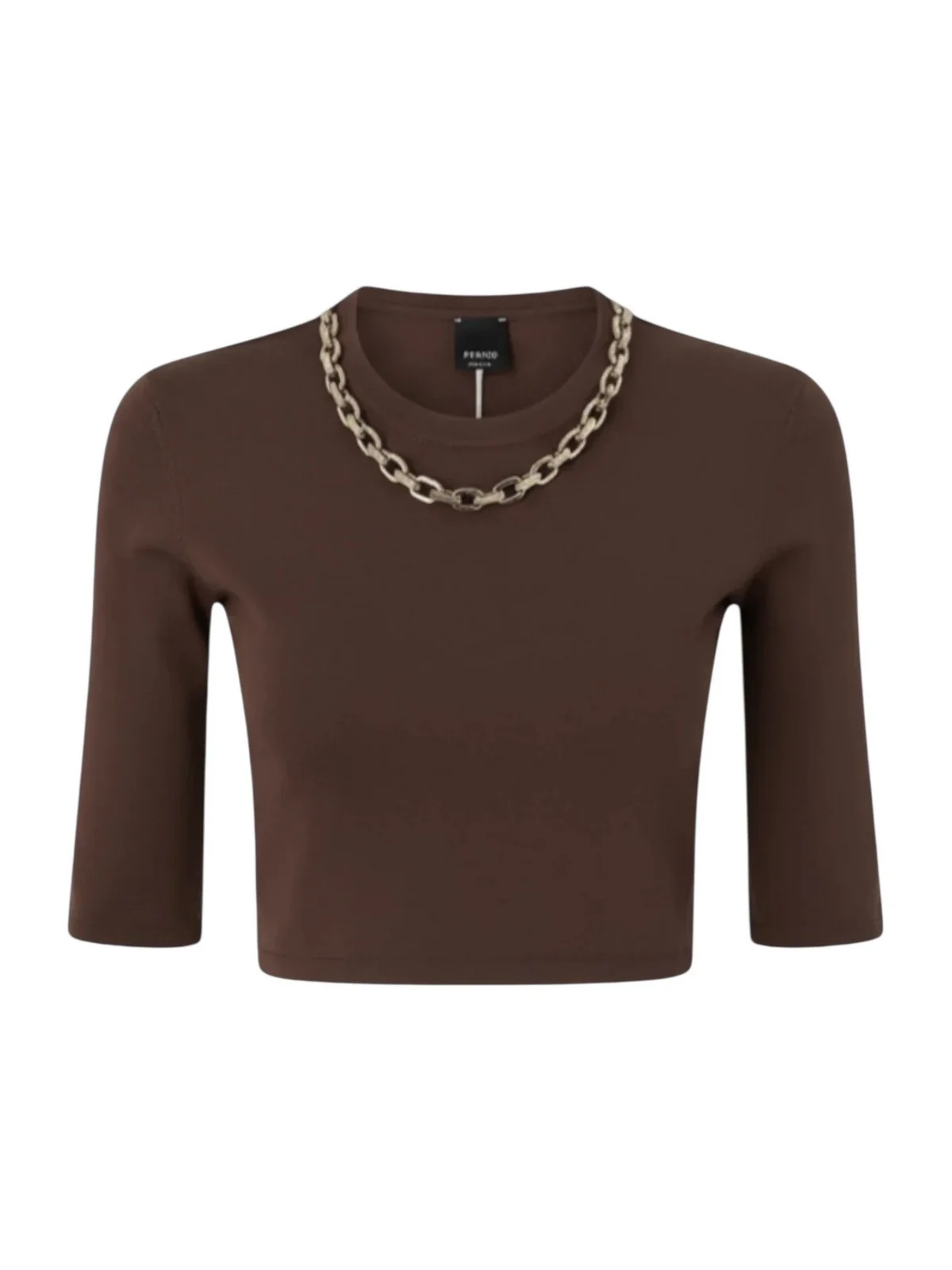 PINKO Maglia Donna KIMBERLY MAGLIA COSTINA CREPE 106635-A32C M28 Marrone - Image 5