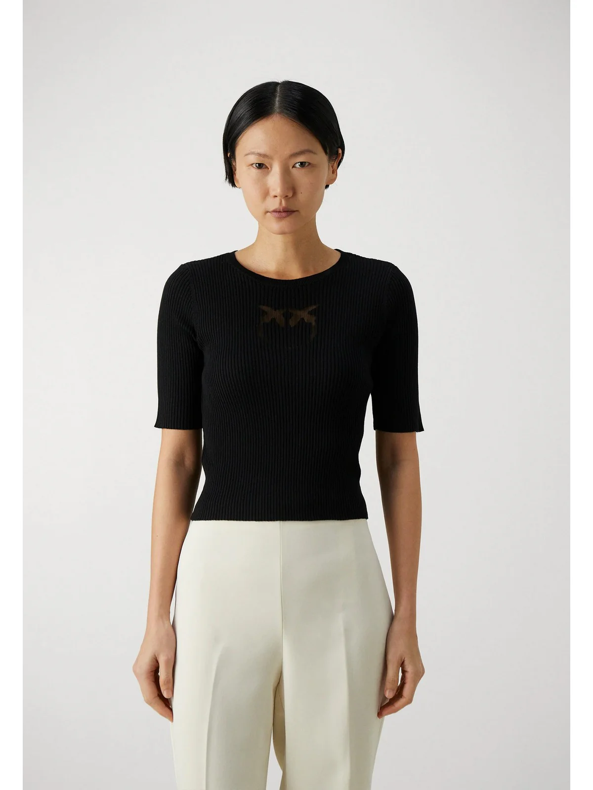 PINKO Maglia Donna Tritone 102017-A1KW Z99 Nero - Image 2