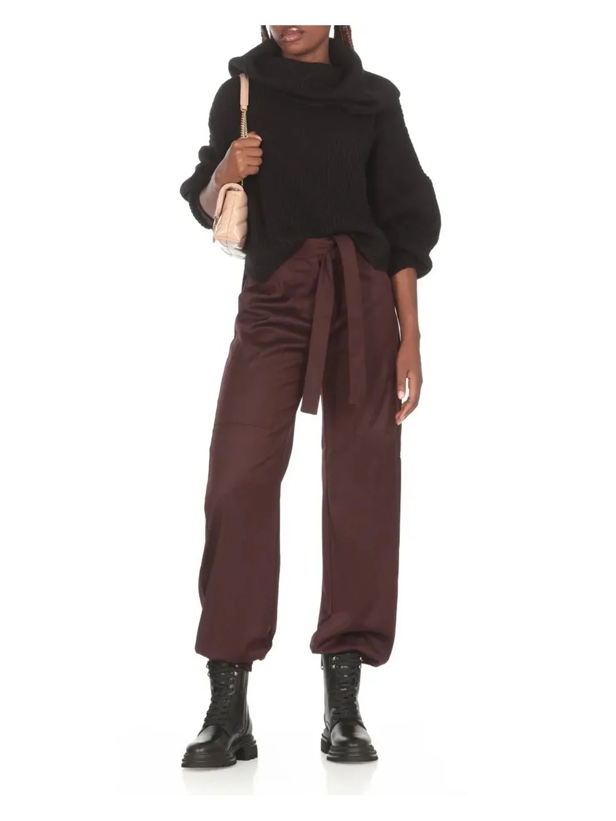 PINKO Maglione Donna Sphynx Maglia Costa Misto Moha 104493-A282 Z99 Nero - Image 2