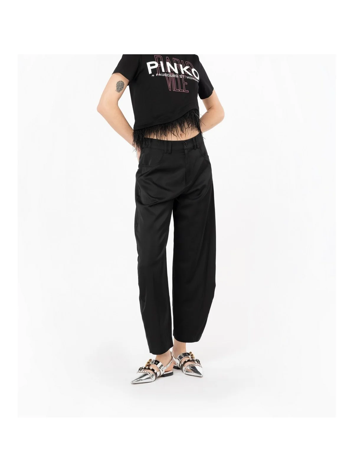 PINKO Pantalone Donna  103350-A1U1 Z99 Nero - Image 3