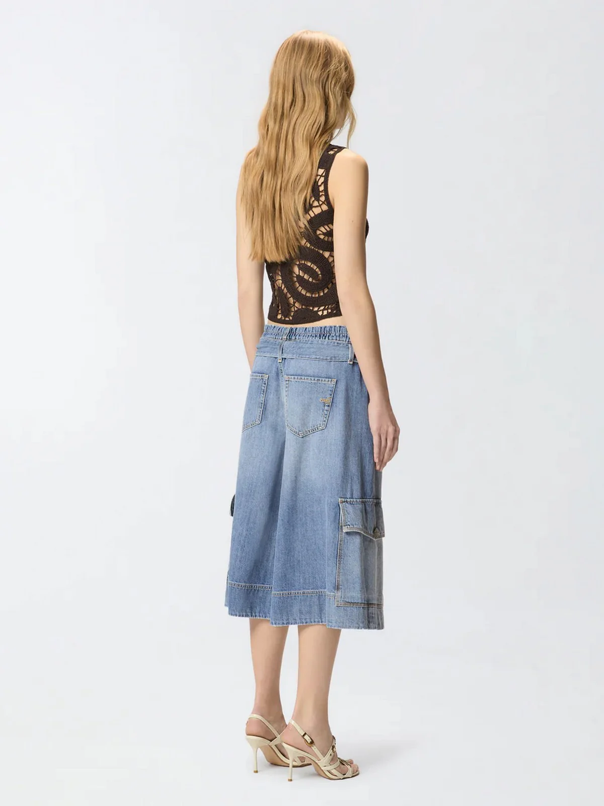 PINKO Pantalone Donna BLONDE BERMUDA 106269-A323 PJO LAVAGGIO MEDIO CHIARO - Image 4
