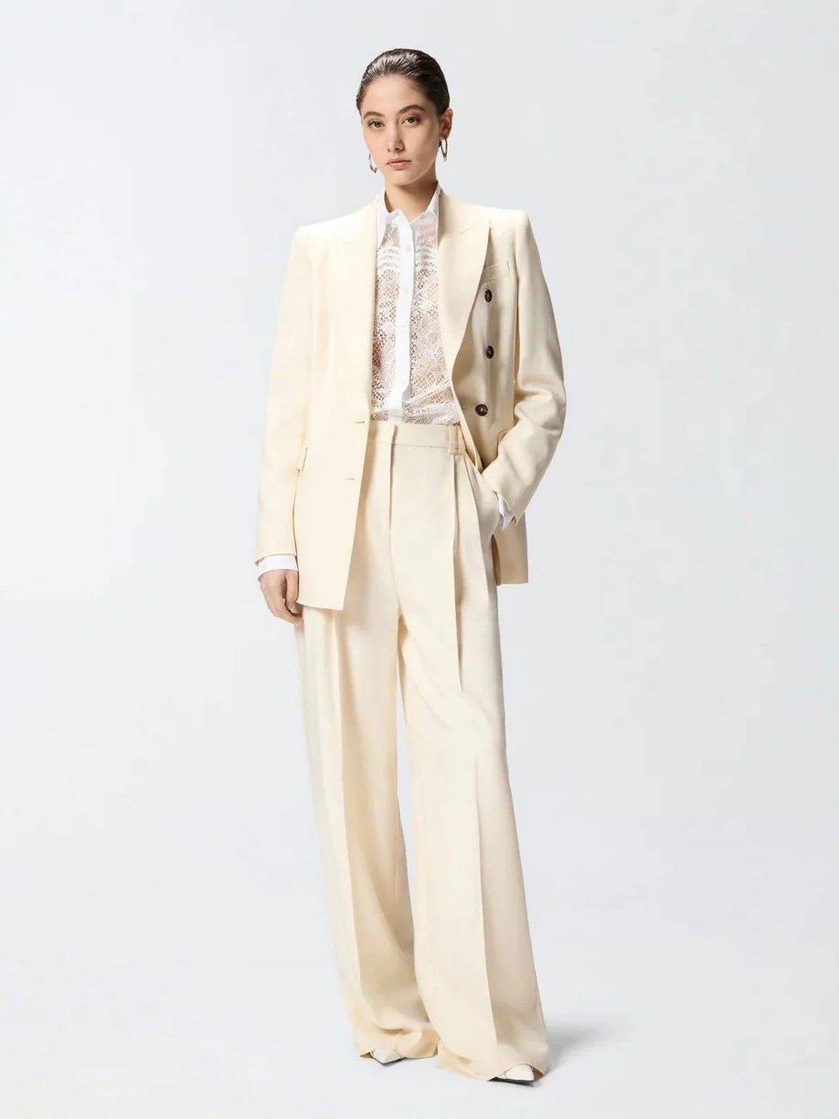 PINKO Pantalone Donna BRESCELLO PANTALONE FRISOTTINO 106918-A2W6 C00 BIANCO CIGNO - Image 5