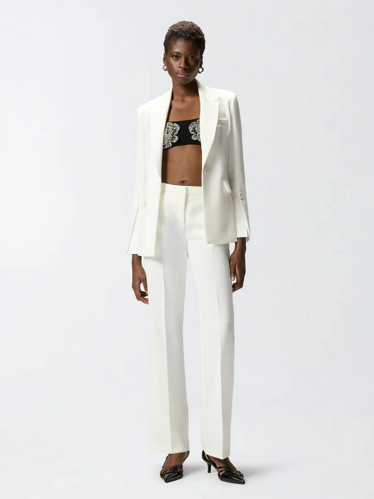 PINKO Pantalone Donna EUCALIPTO PANTALONE 106632-A32Z Z07 BIANCO SETA - Image 2