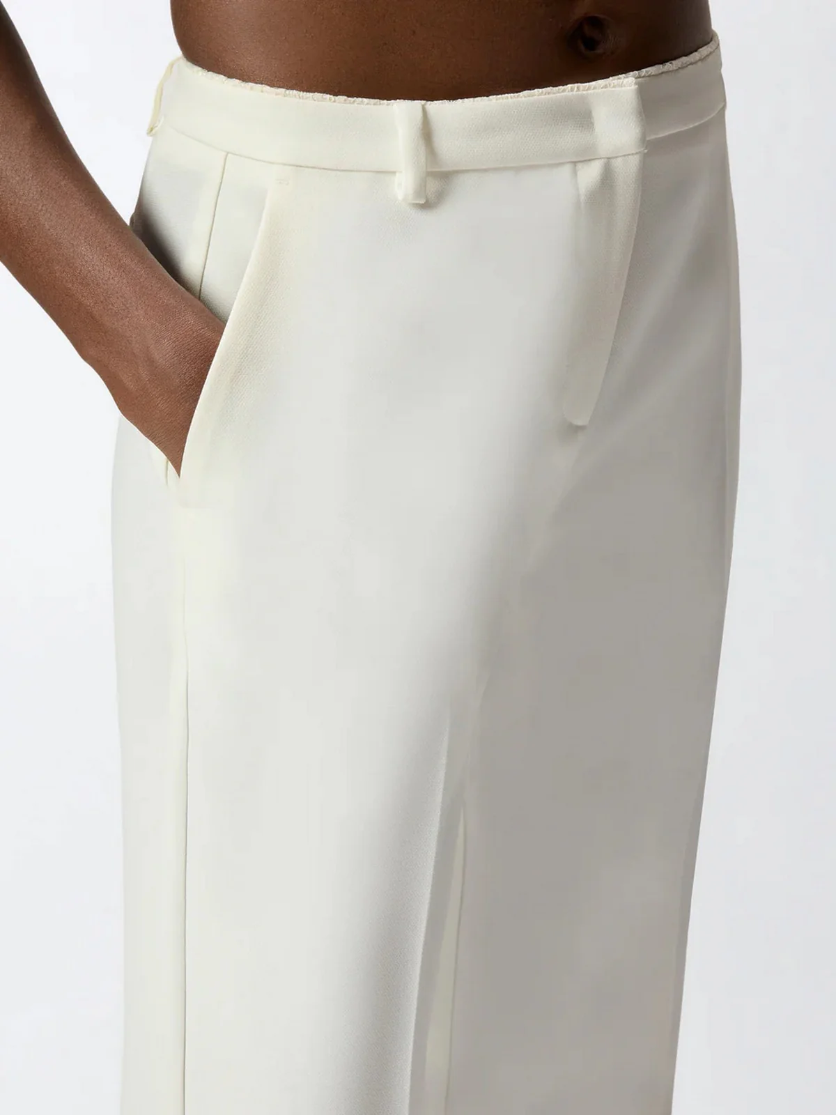 PINKO Pantalone Donna EUCALIPTO PANTALONE 106632-A32Z Z07 BIANCO SETA - Image 5