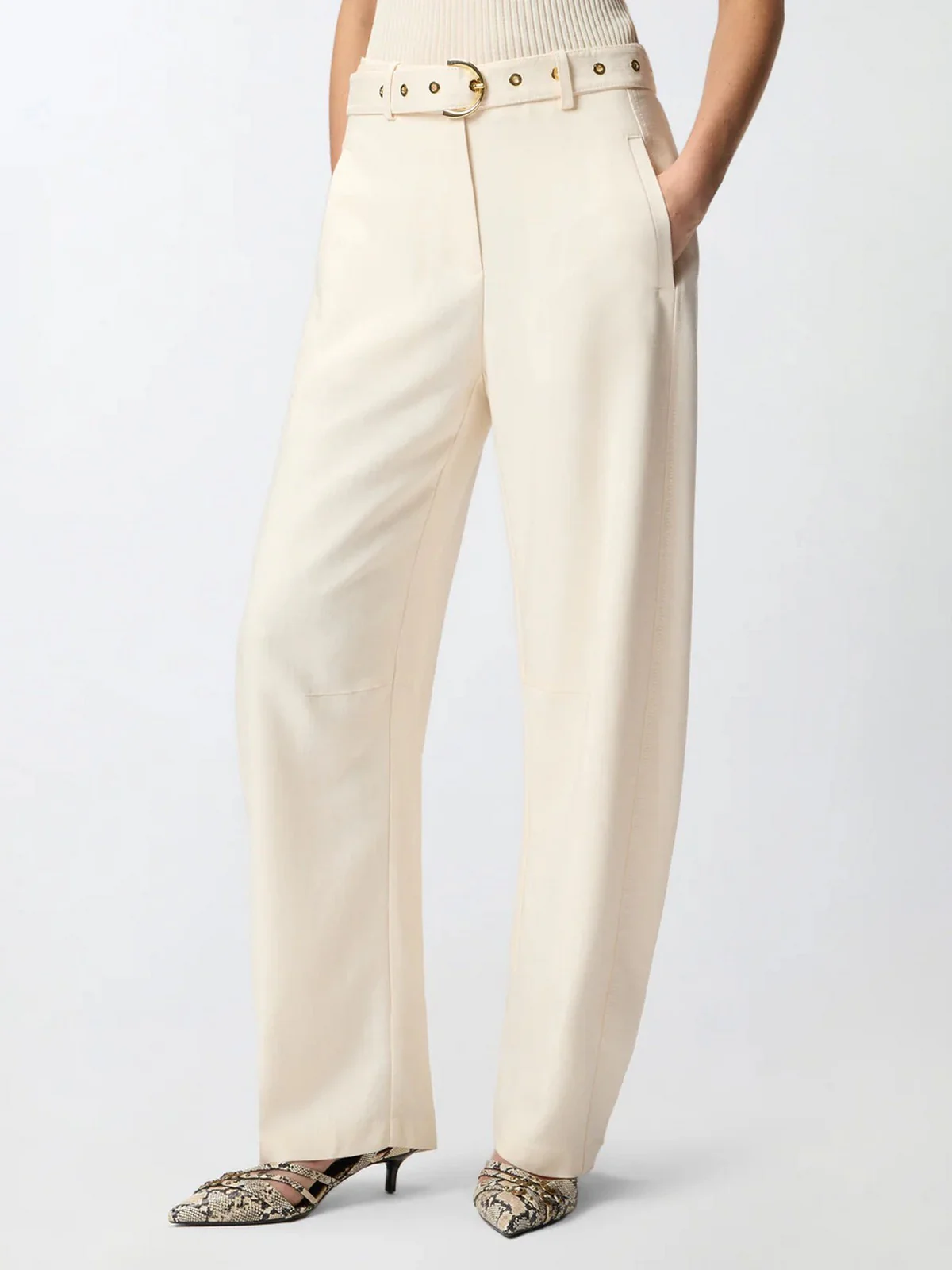 PINKO Pantalone Donna LEXY PANTALONE FRISOTTINO 106492-A2W6 C00 BIANCO CIGNO - Image 3