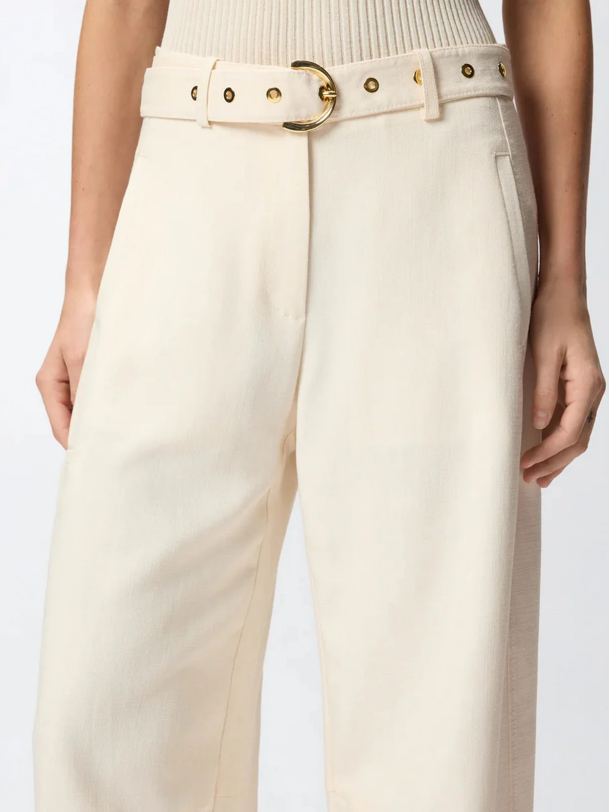 PINKO Pantalone Donna LEXY PANTALONE FRISOTTINO 106492-A2W6 C00 BIANCO CIGNO - Image 4