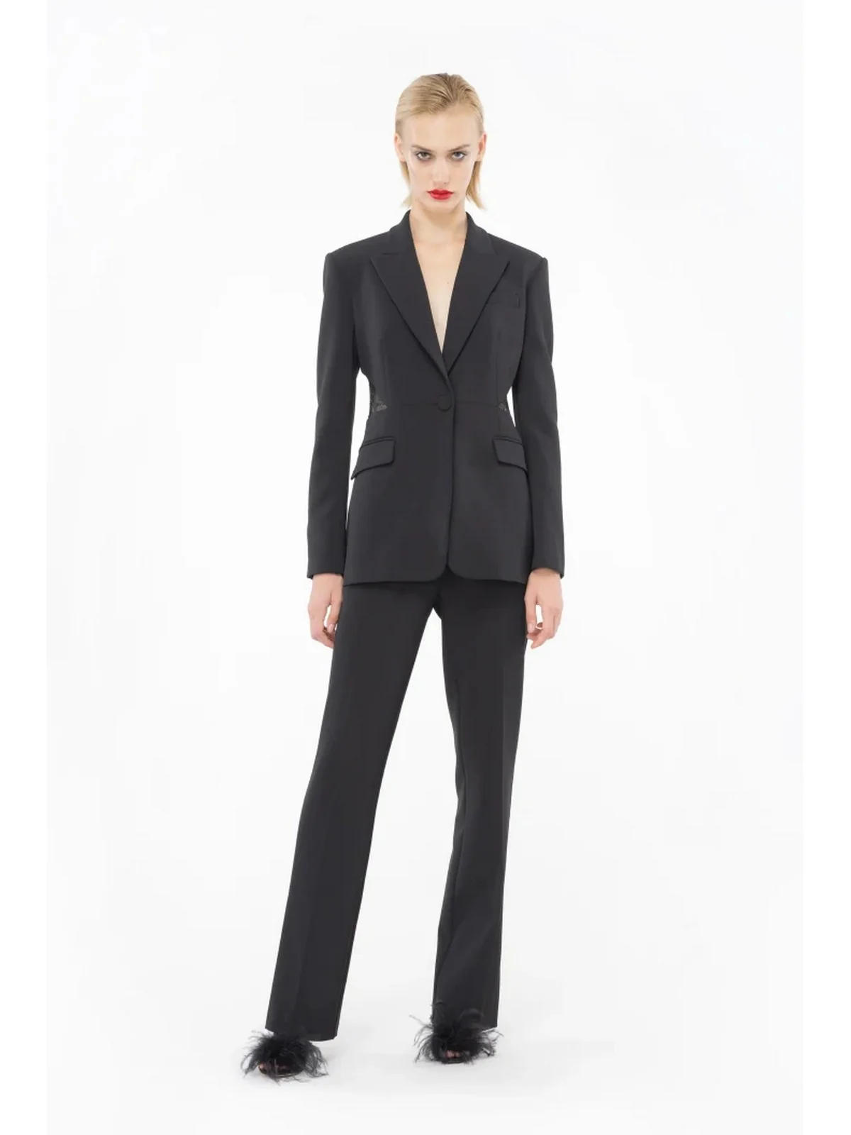 PINKO Pantalone Donna Oliena 102862-A0HC Z99 Nero - Image 4