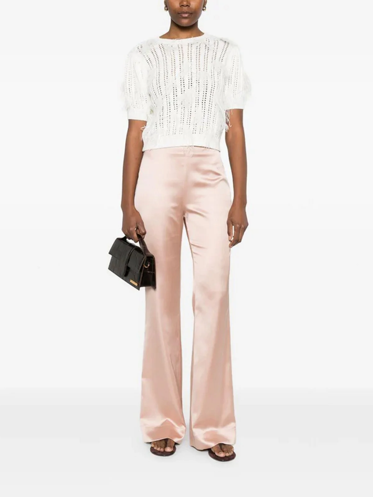 PINKO Pantalone Donna PINOLO PANTALONE SATIN 106434-A361 Q35 ROSA MOGANO - Image 2