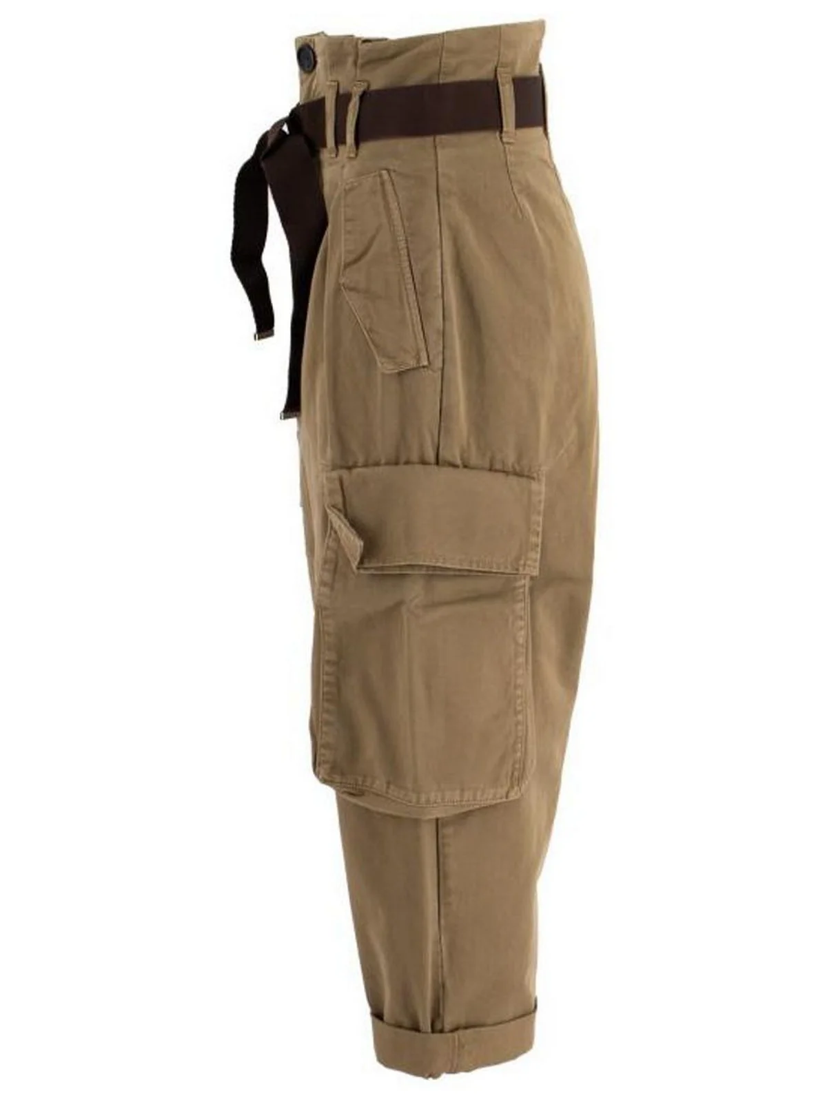 PINKO Pantalone Donna Ronfare Pantalone Dyed Gabardi 101840-A21C L06 Marrone - Image 3