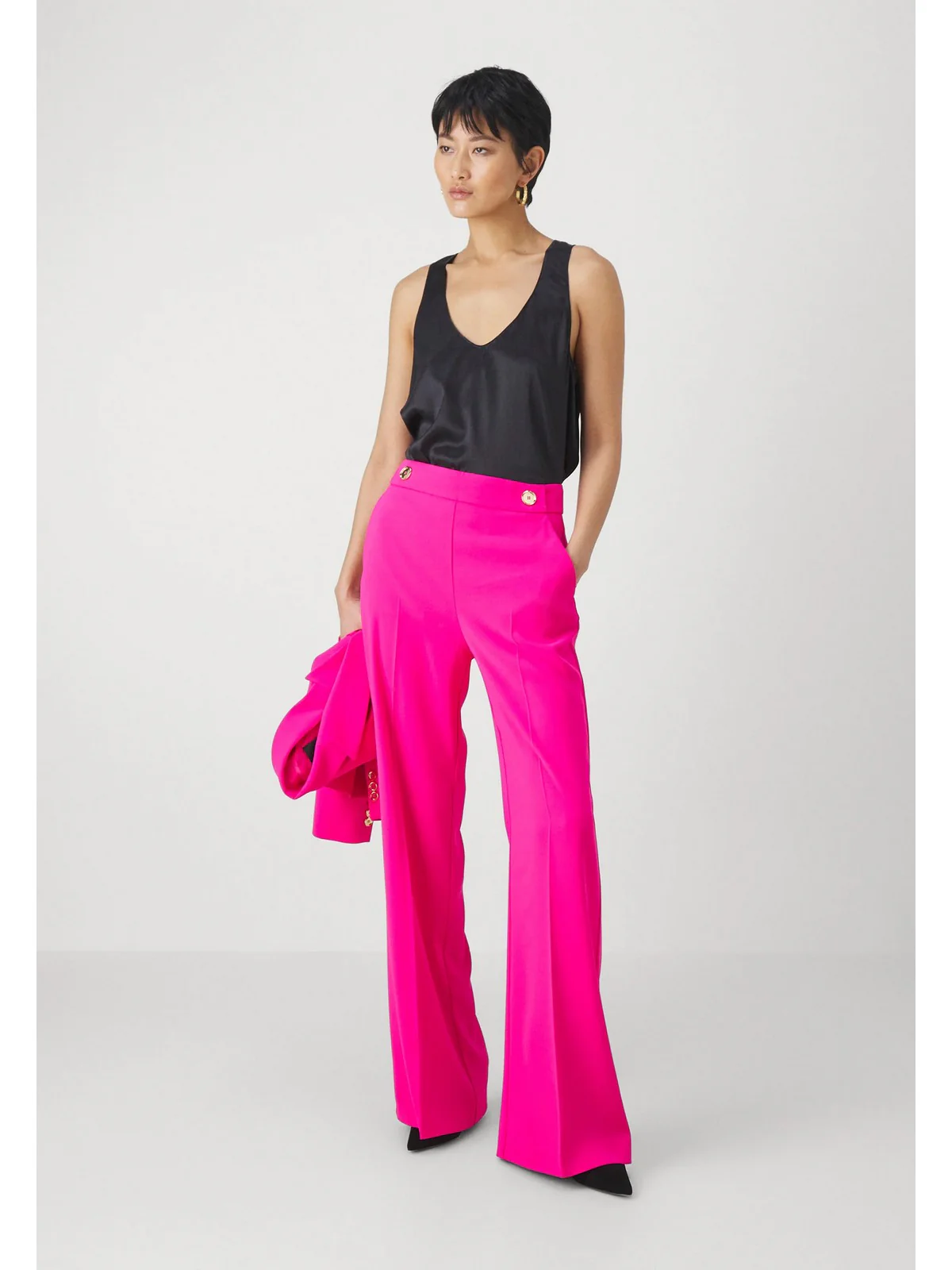 PINKO Pantalone Donna Sbozzare 100055-A14I N17 Rosa - Image 3