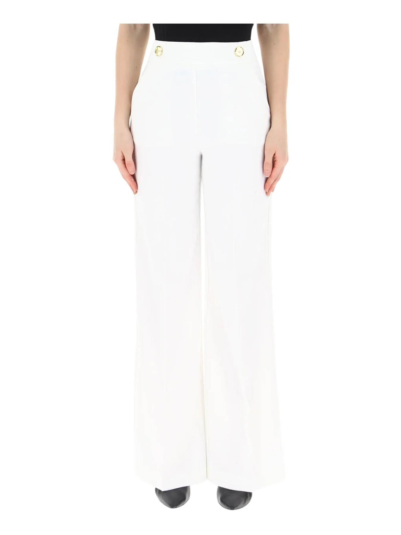 PINKO Pantalone Donna Sbozzare 100055-A14I Z15 Bianco - Image 5