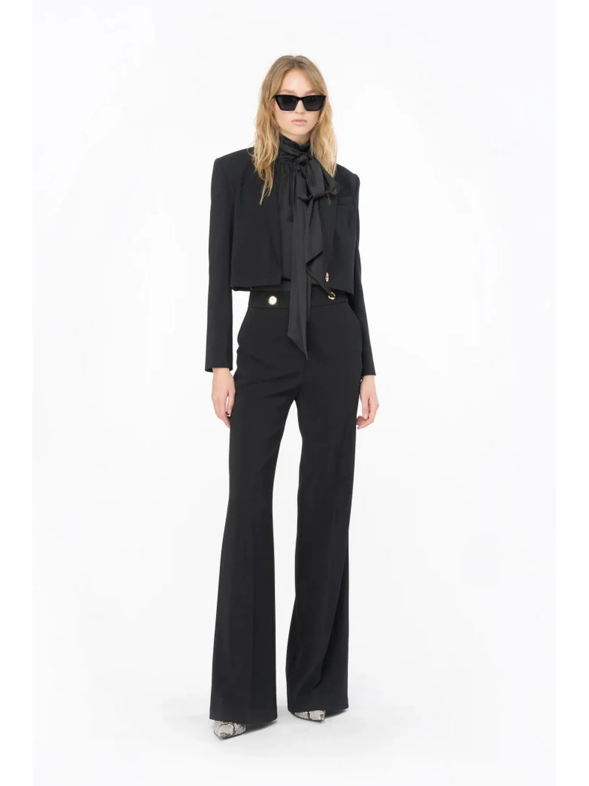 PINKO Pantalone Donna Sbozzare 100055-A14I Z99 Nero - Image 4