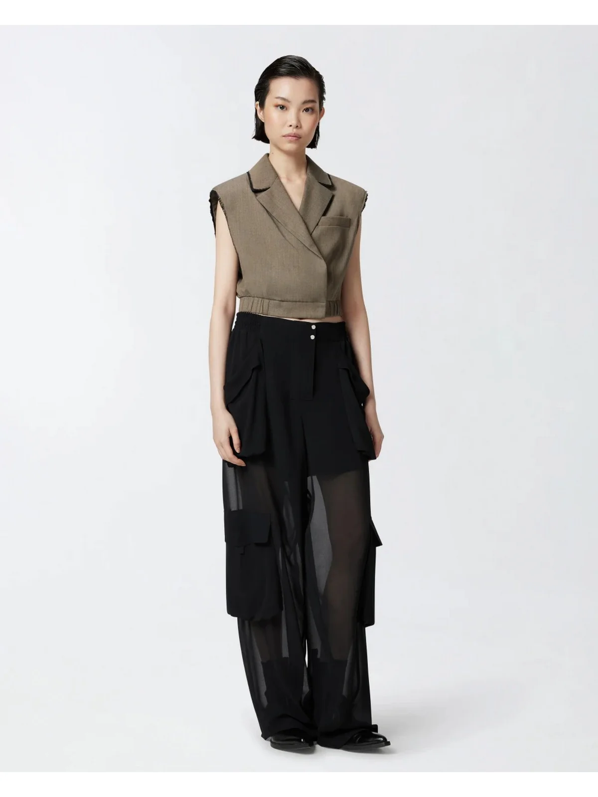 PINKO Pantalone Donna SOTTOCASA PANTALONE GEORGETTE 104751-A21F Z99 Nero - Image 3
