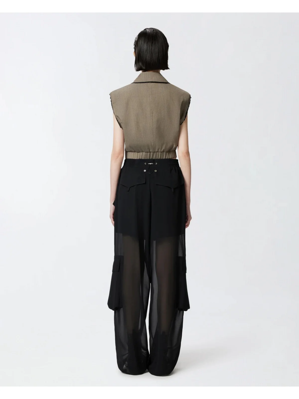 PINKO Pantalone Donna SOTTOCASA PANTALONE GEORGETTE 104751-A21F Z99 Nero - Image 5