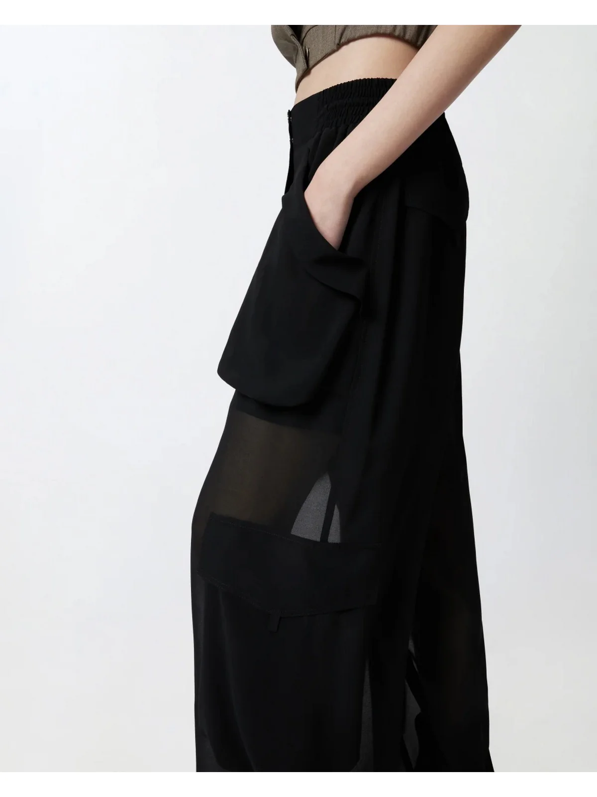 PINKO Pantalone Donna SOTTOCASA PANTALONE GEORGETTE 104751-A21F Z99 Nero - Image 6