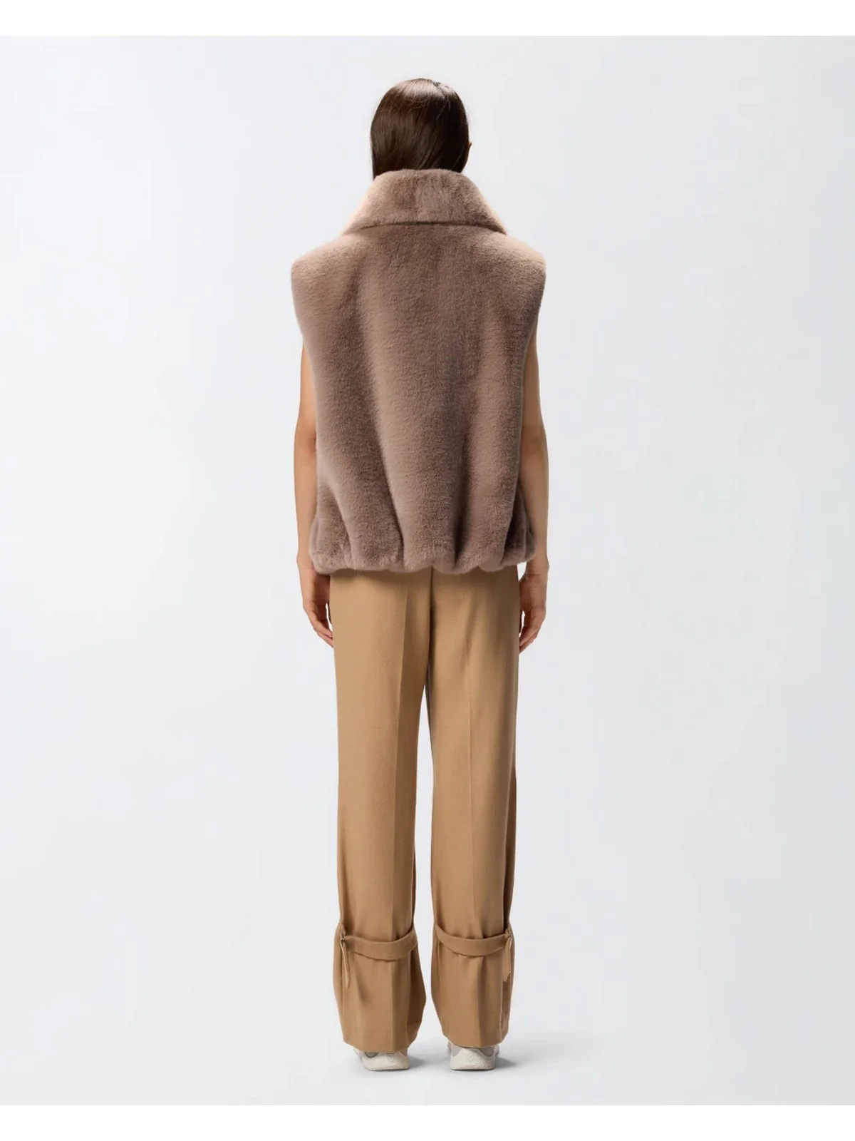 PINKO Pelliccia Donna DEYN GILET 105107-A2WN D01 BEIGE-BISCOTTO ZENZ. - Image 3