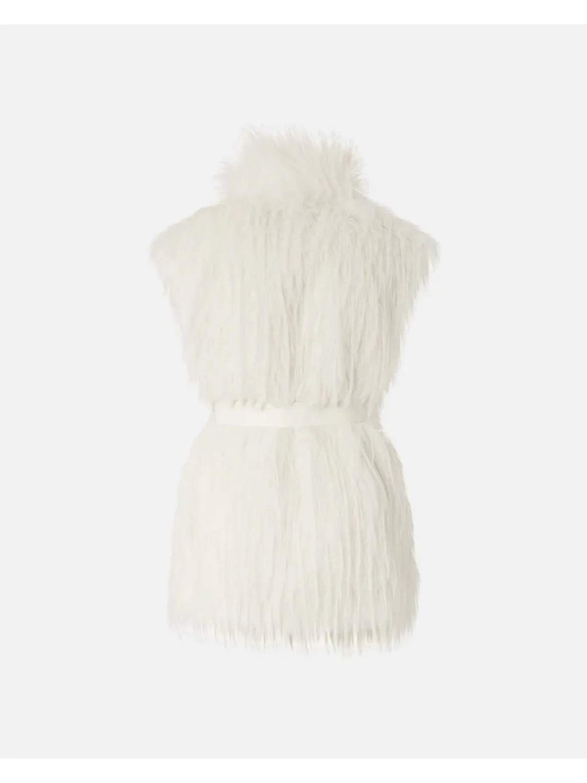 PINKO Pelliccia Donna NEVA GILET 106044-A2ZO Z14 BIANCO SETA - Image 2