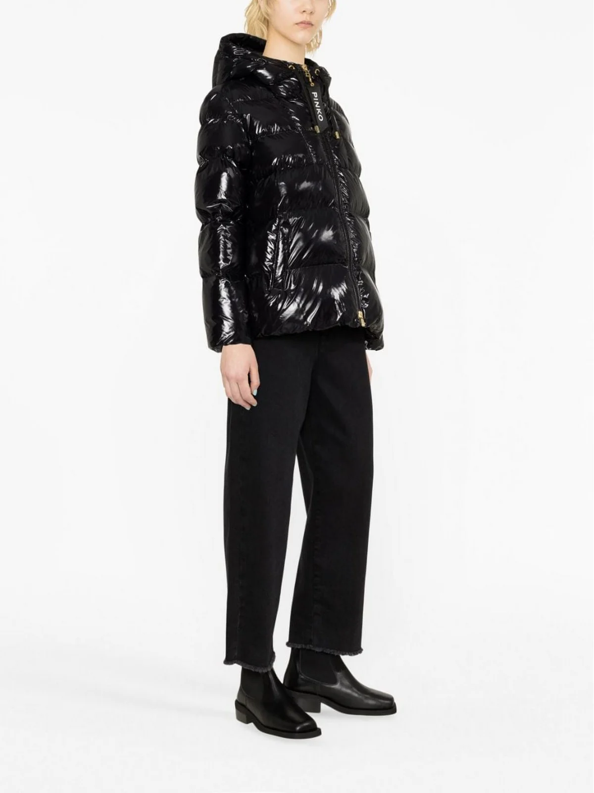 PINKO Piumino Donna 101597-A11K Z99 Nero - Image 4