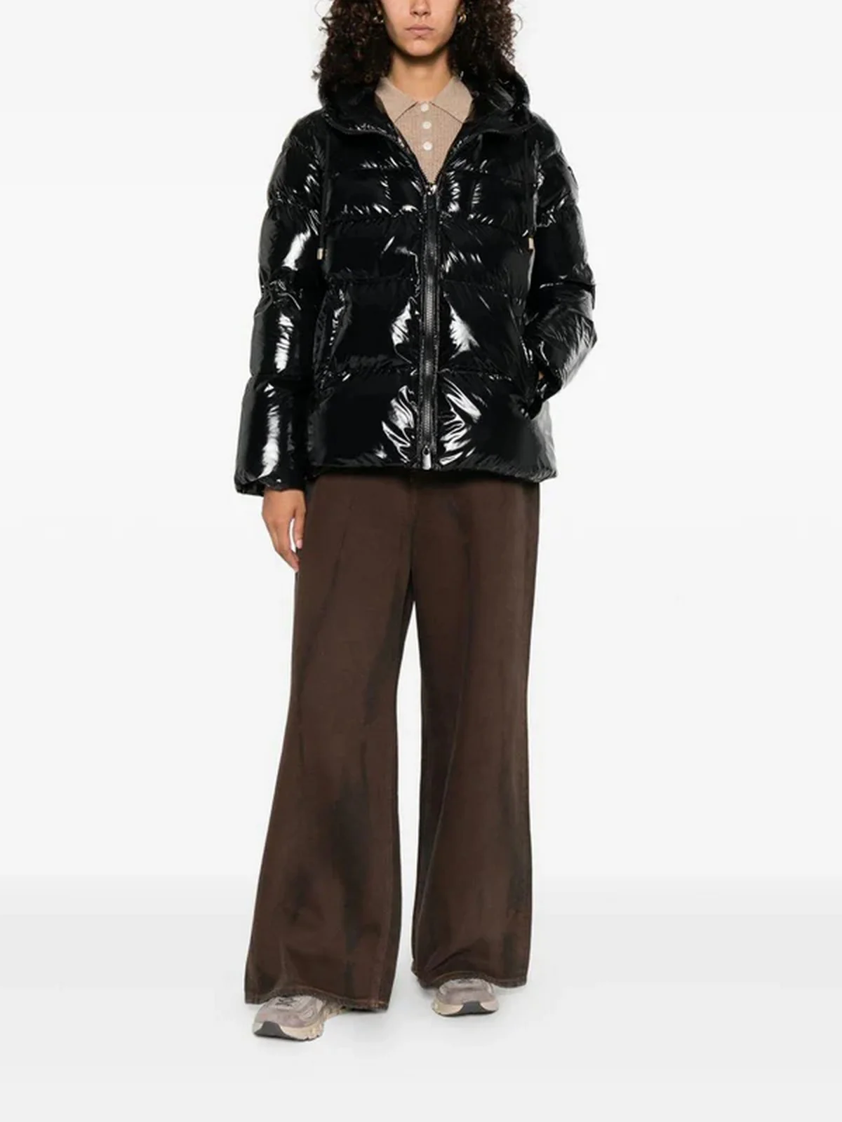 PINKO Piumino Donna ELEODORO CABAN 101597-A2P7 Z99 NERO LIMOUSINE - Image 2