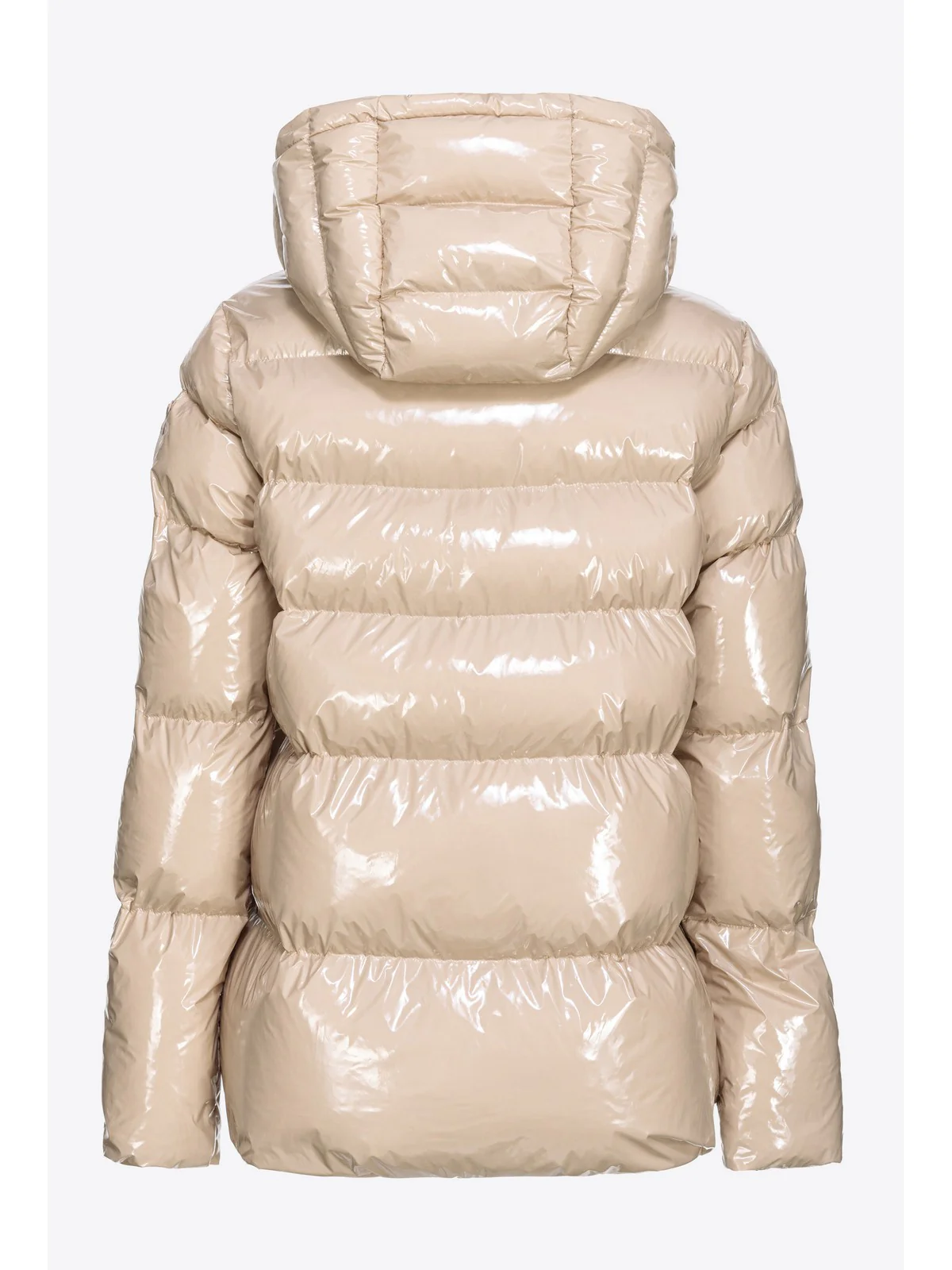 PINKO Piumino Donna Eleodoro Caban Crystal Nylon C 101597-A11K D05 Beige - Image 2