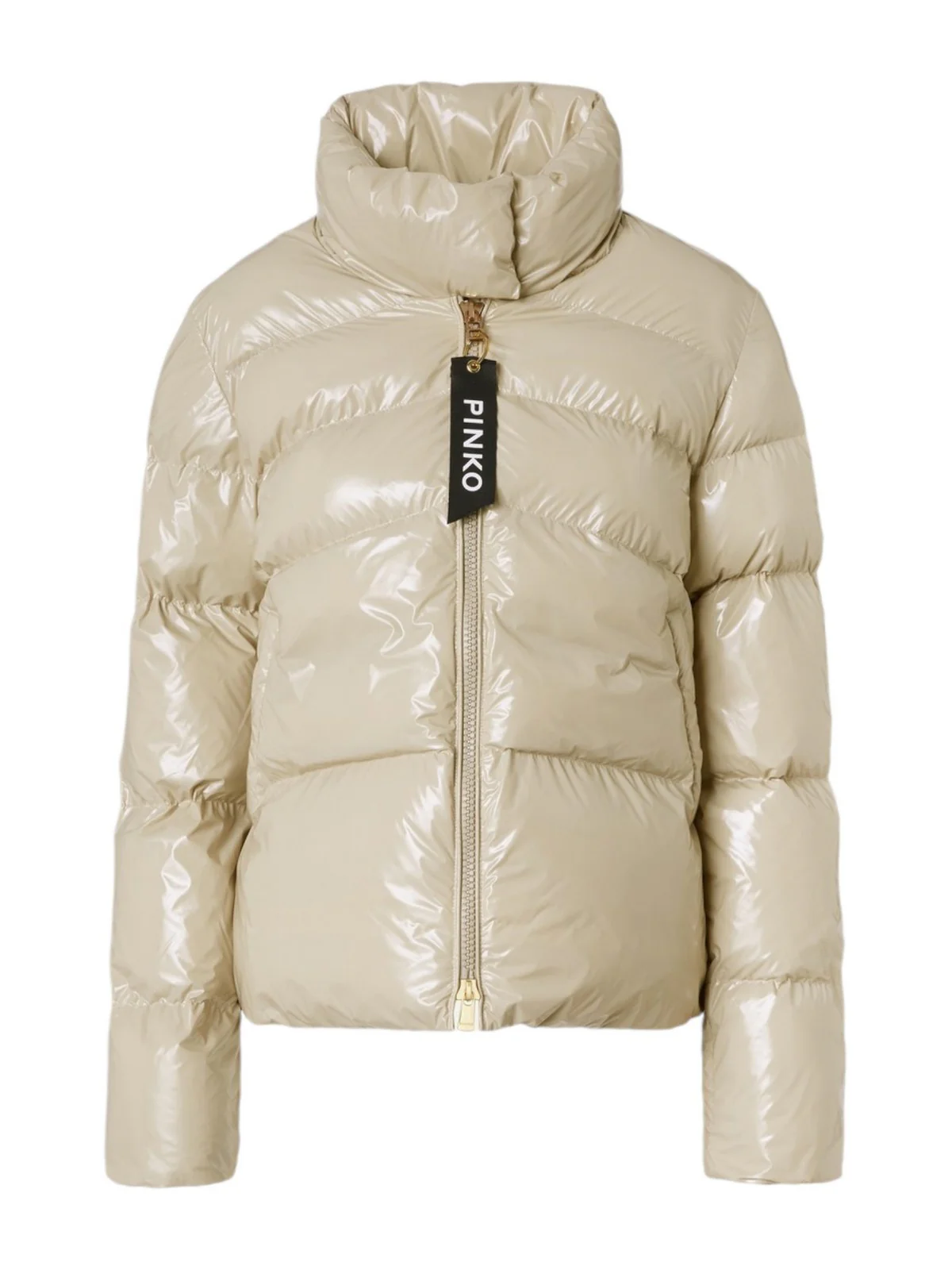 PINKO Piumino Donna Mirco Caban Crystal Nylon Con 101598-A11K D05 Beige