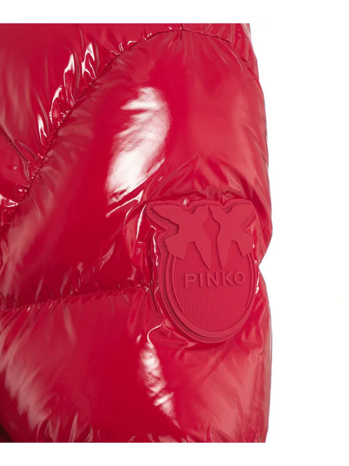 PINKO Piumino Donna Mirco Caban Crystal Nylon Con 101598-A11K RA1 Rosso - Image 3