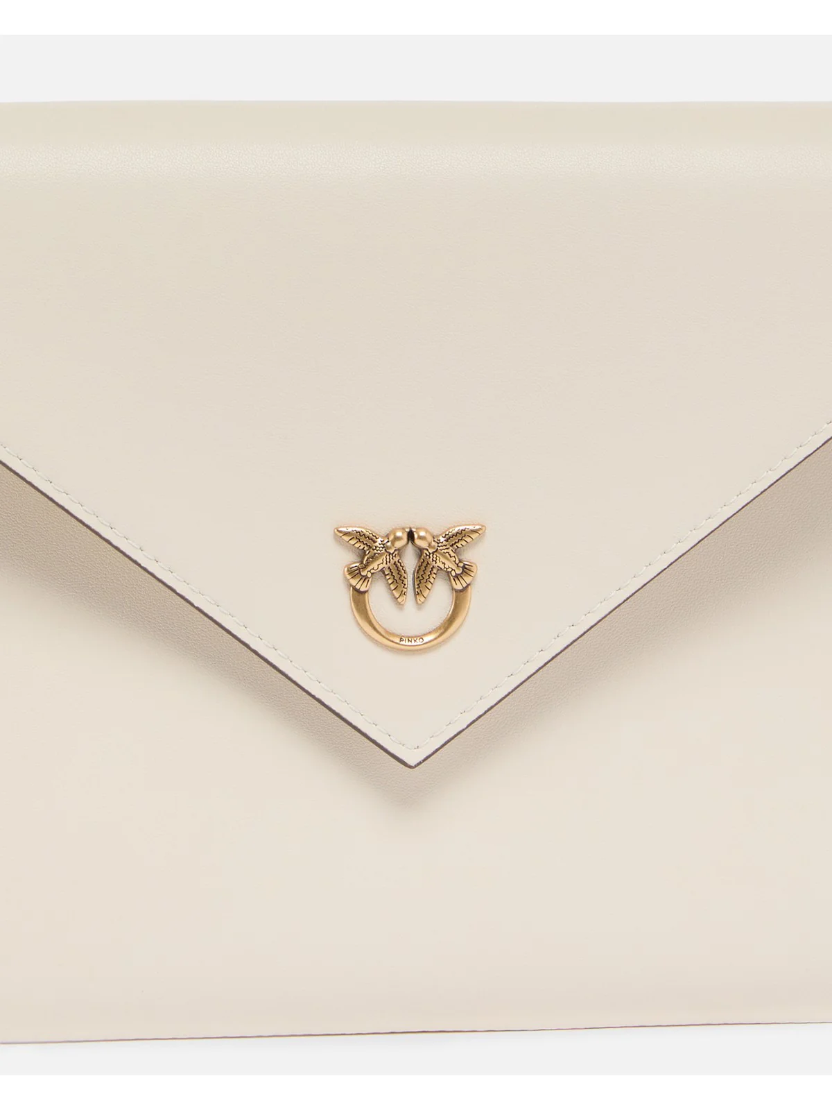 PINKO Pochette Donna FLAT PURSE HANDLE 104820-A0F1 Z14Q BIANCO SETA-ANTIQUE GOLD - Image 2
