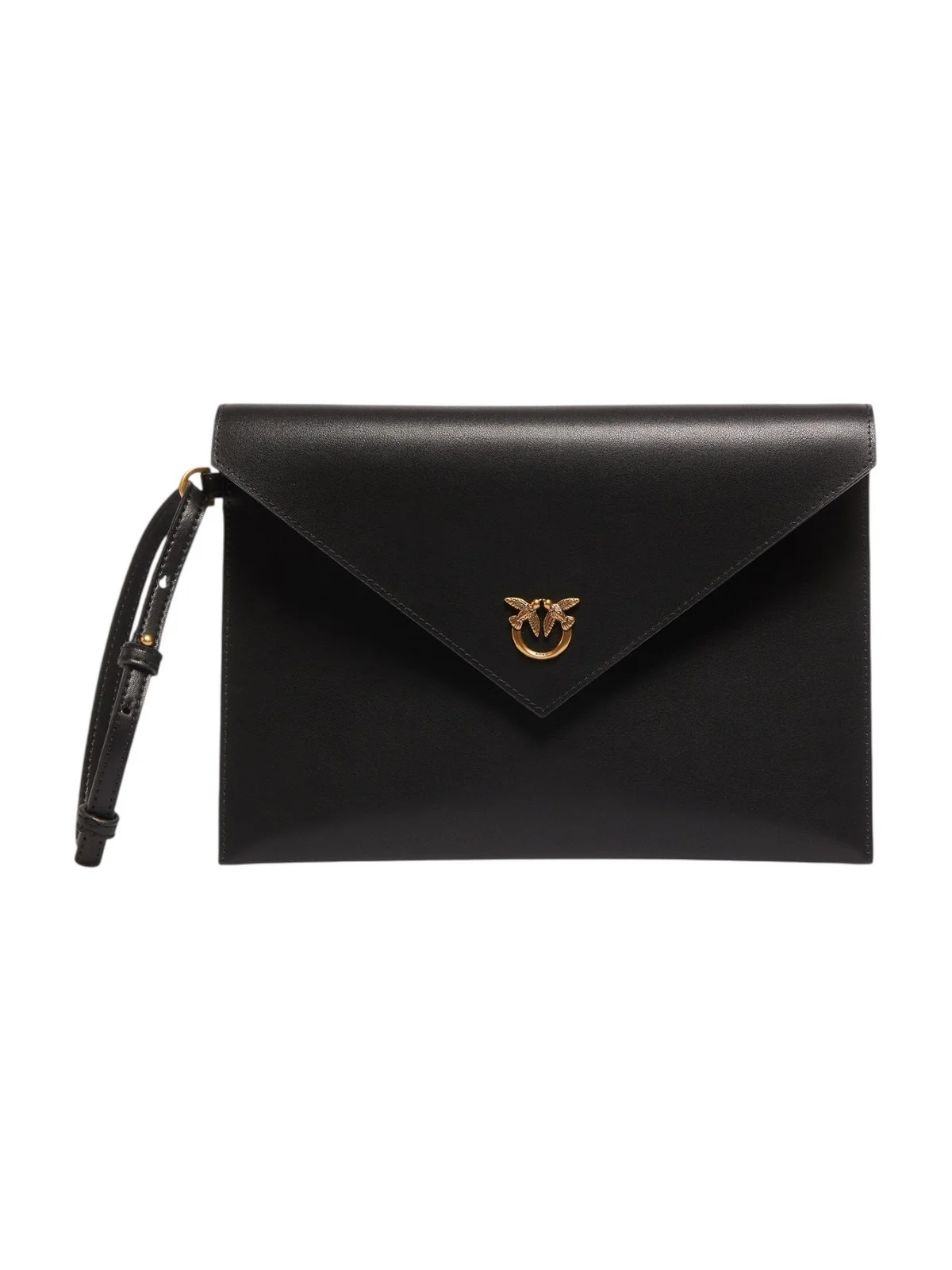 PINKO Pochette Donna FLAT PURSE HANDLE 104820-A0F1 Z99Q NERO-ANTIQUE GOLD