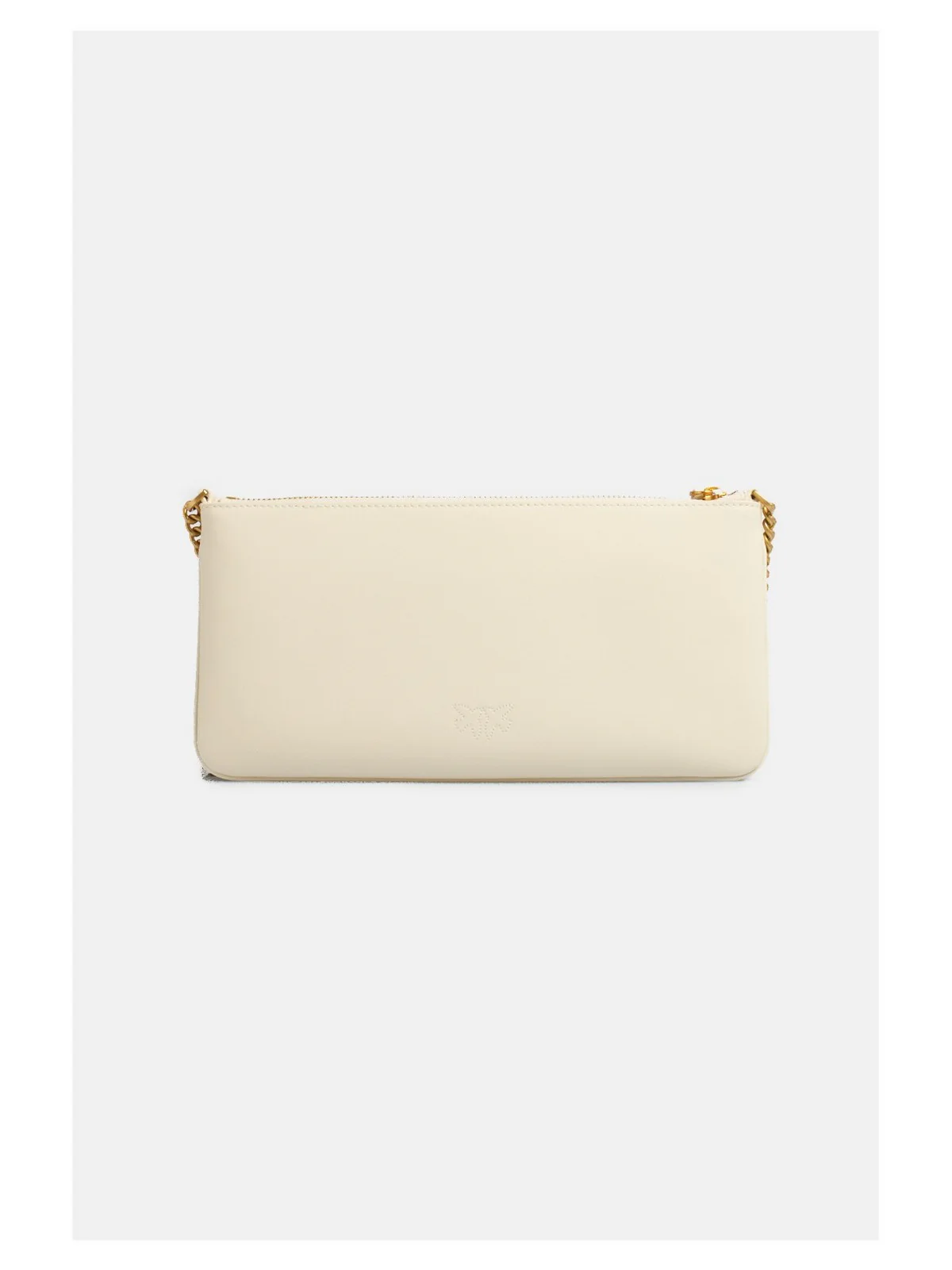 PINKO Pochette Donna Horizzontal flat 102747-A0F1 Z14Q BIANCO SETA-ANTIQUE GOLD - Image 4
