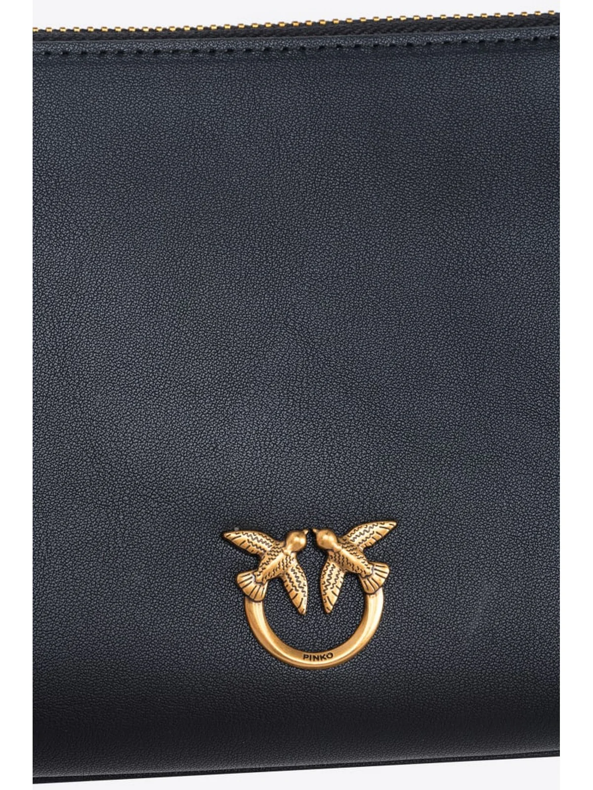 PINKO Pochette Donna Horizzontal flat 102747-A0F1 Z99Q NERO-ANTIQUE GOLD - Image 4