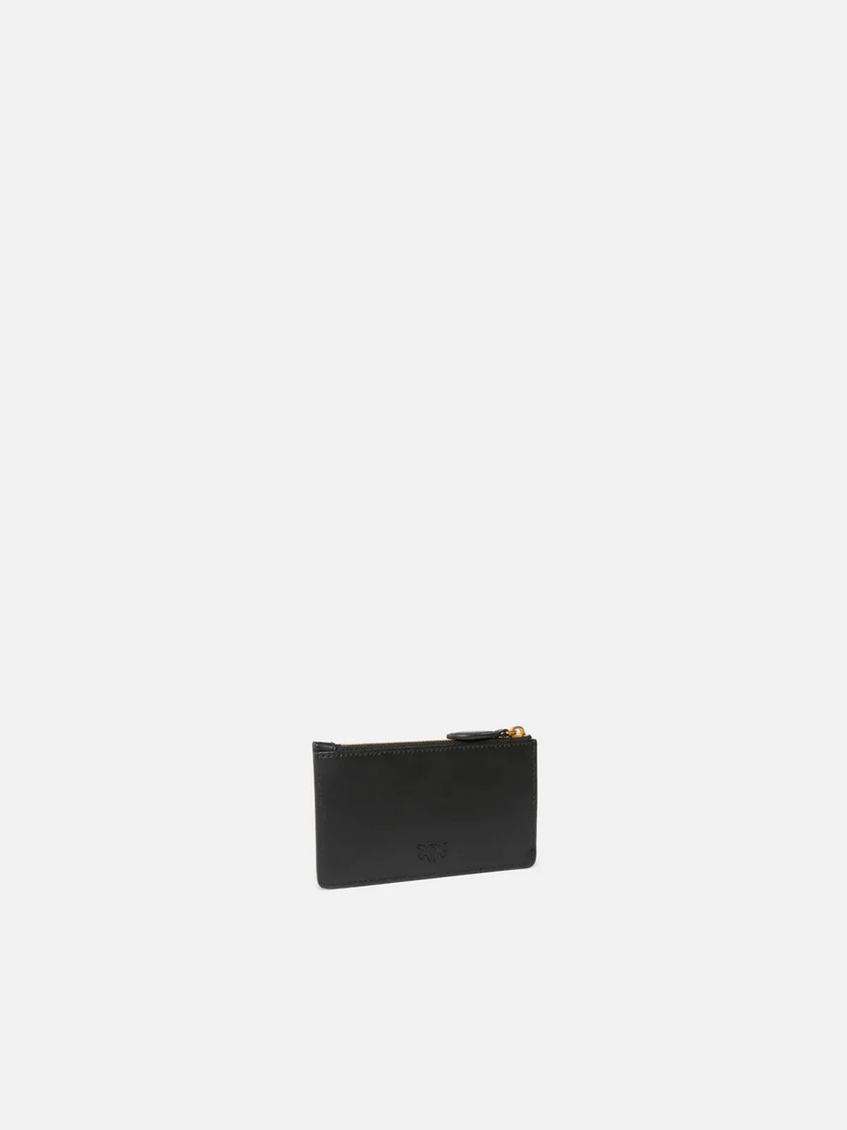 PINKO Portafoglio Donna AIRONE CARDHOLDER VITELLO SETA 100251-A0F1 Z99Q NERO-ANTIQUE GOLD - Image 4