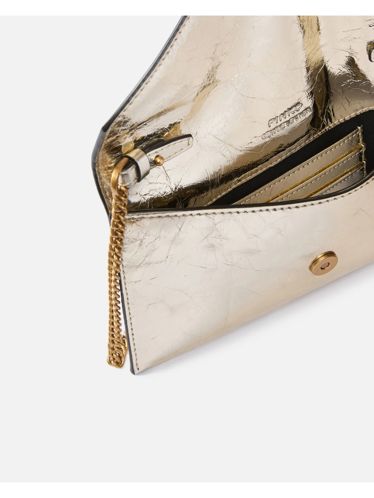 PINKO Portafoglio Donna FLAT PURSE MINI 105347-A2O9 ZZLV ORO-MATT GOLD - Image 2