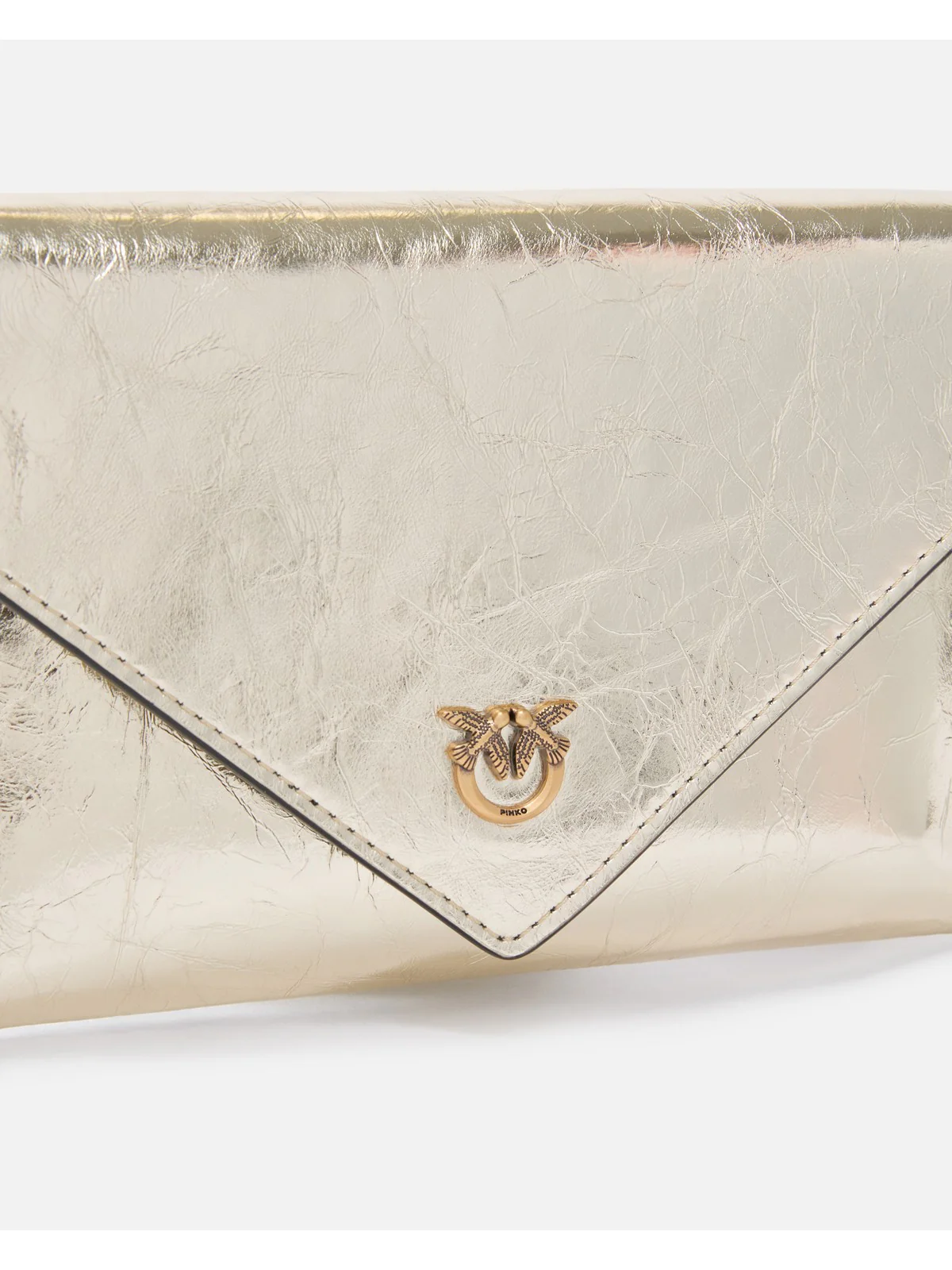PINKO Portafoglio Donna FLAT PURSE MINI 105347-A2O9 ZZLV ORO-MATT GOLD - Image 3