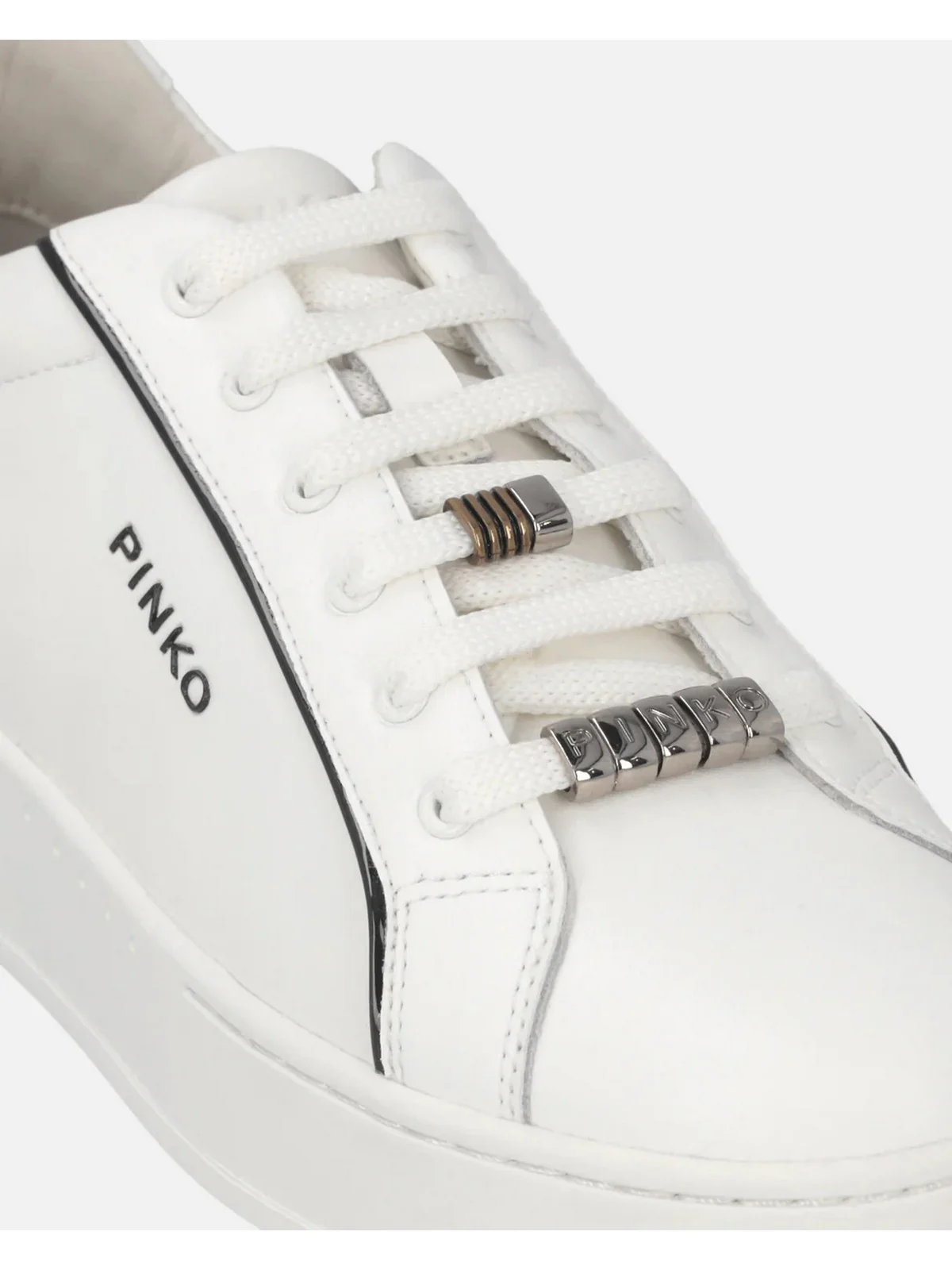 PINKO Sneaker Donna IRIS 01 SS0131P001 ZX9 MILK/BLACK - Image 5