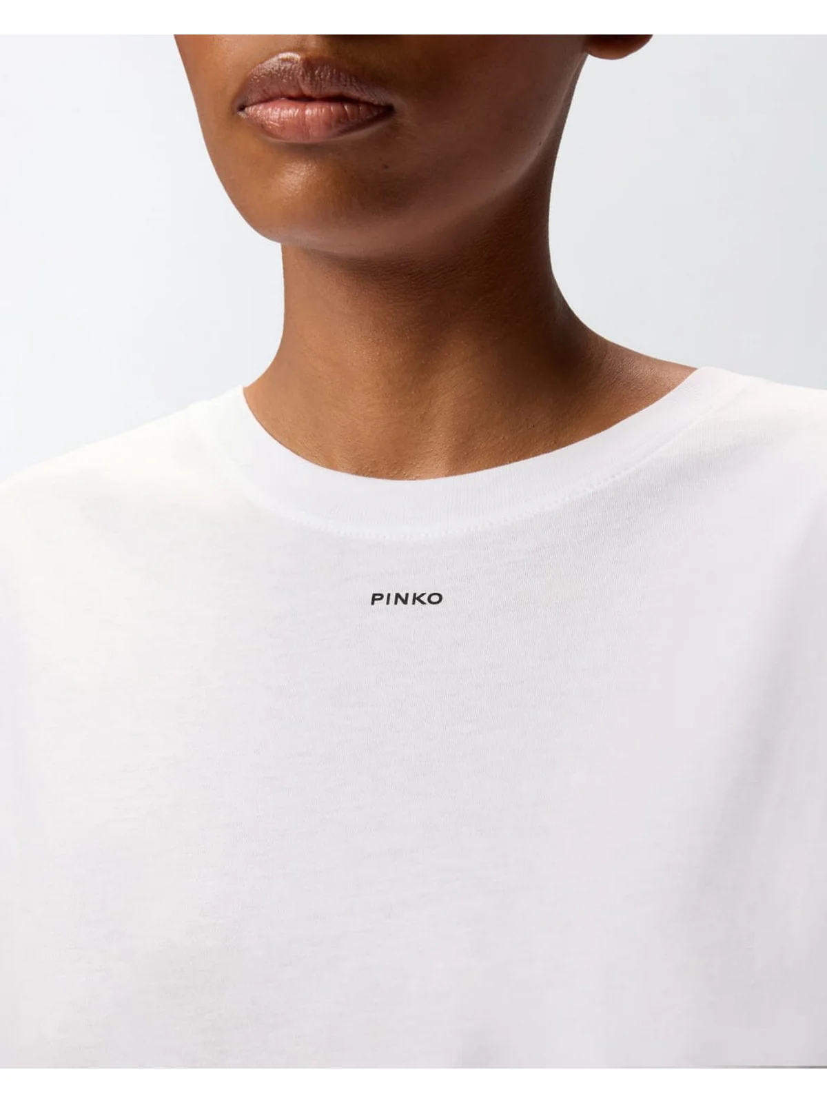 PINKO T-shirt Donna BASICO T-SHIRT 100373-A2RE Z04 BIANCO BRILL. - Image 5