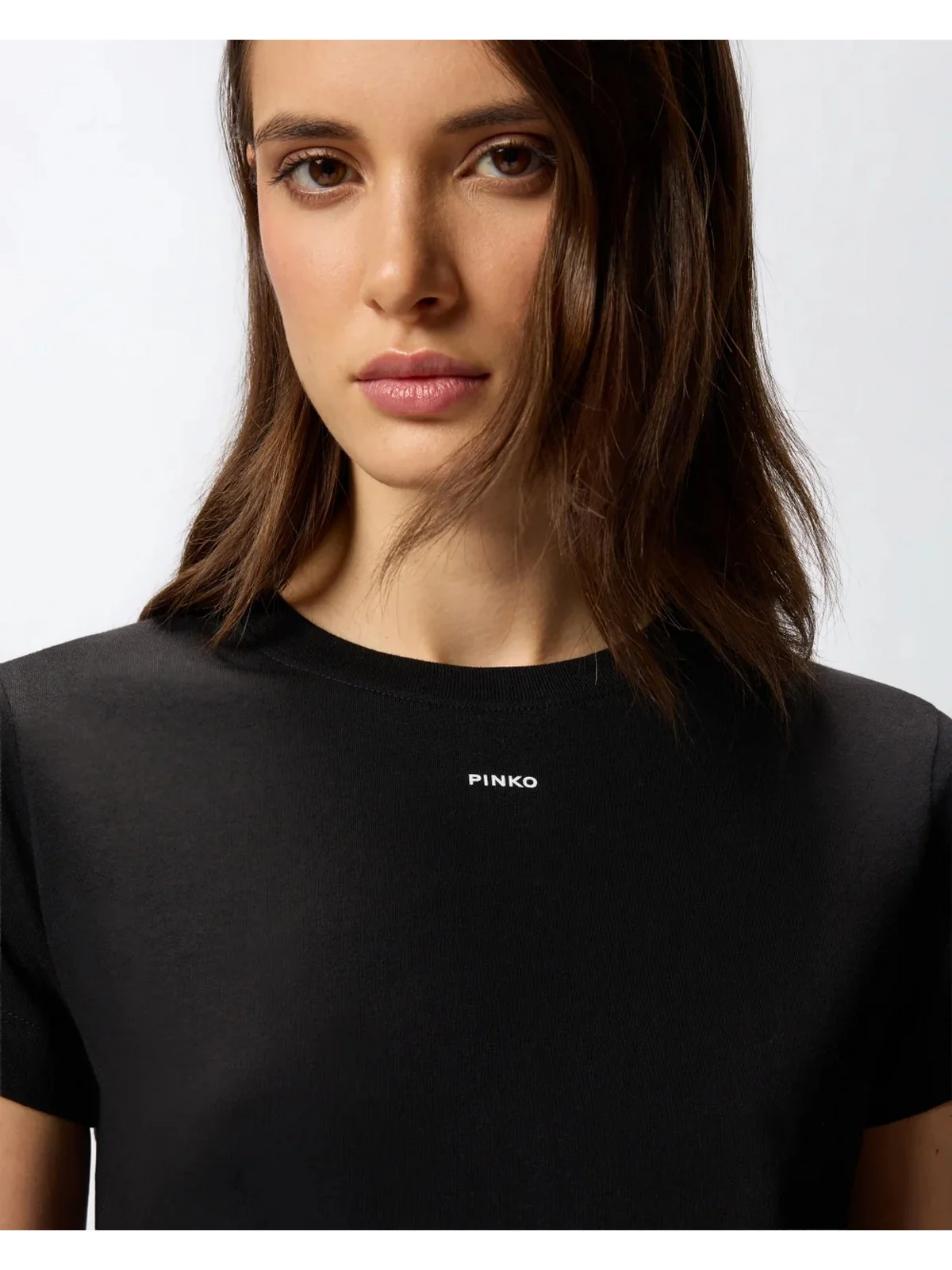 PINKO T-shirt Donna BASICO T-SHIRT 100373-A2RE Z99 NERO LIMOUSINE - Image 2