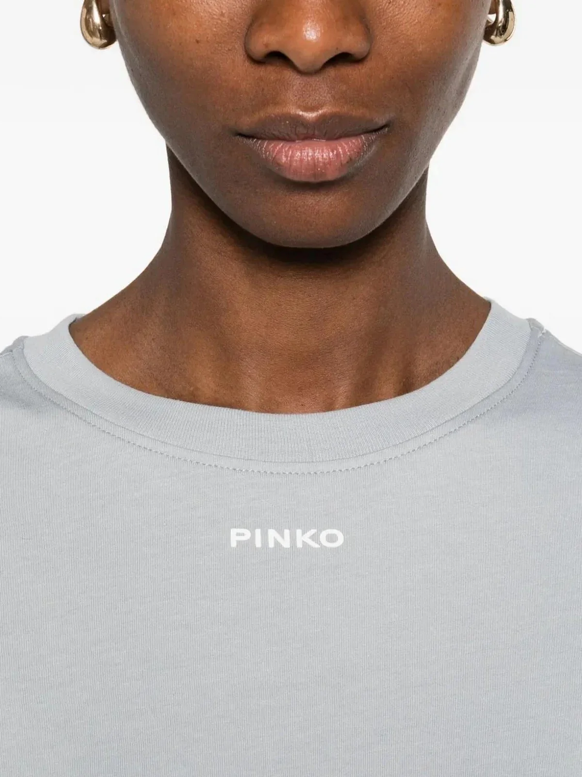 PINKO T-shirt Donna BASICO T-SHIRT 100373-A34F E87 AZZURRO ARONA - Image 3
