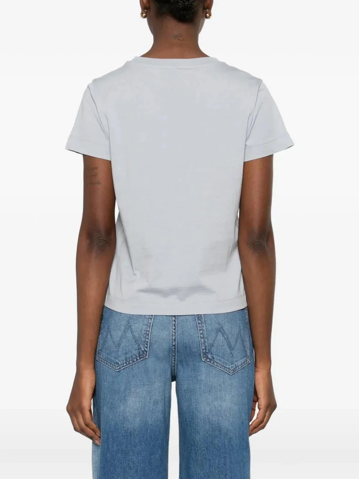 PINKO T-shirt Donna BASICO T-SHIRT 100373-A34F E87 AZZURRO ARONA - Image 4