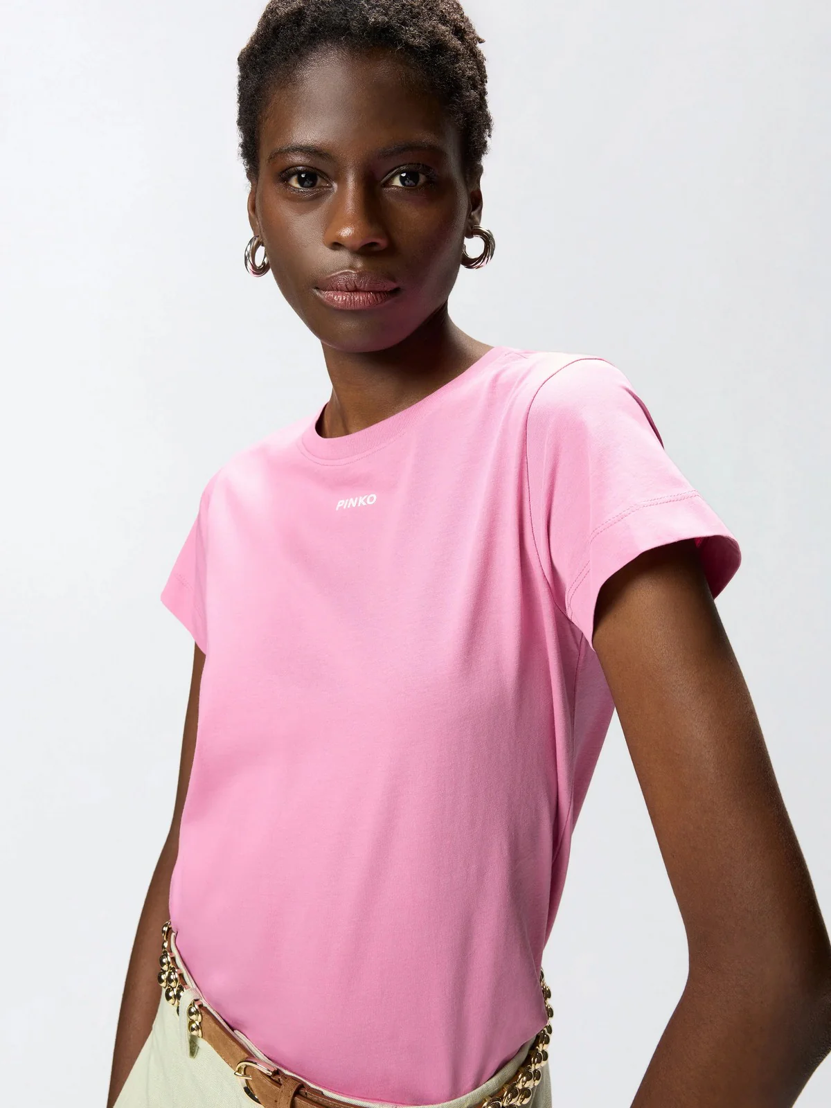 PINKO T-shirt Donna BASICO T-SHIRT 100373-A34F Q48 ROSA - DI MAGGIO - Image 4