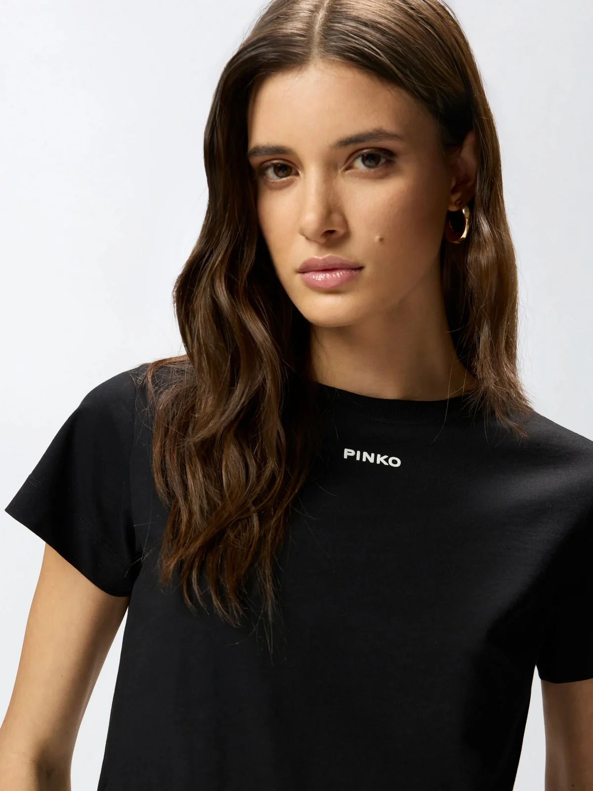 PINKO T-shirt Donna BASICO T-SHIRT 100373-A34F Z99 NERO LIMOUSINE - Image 4