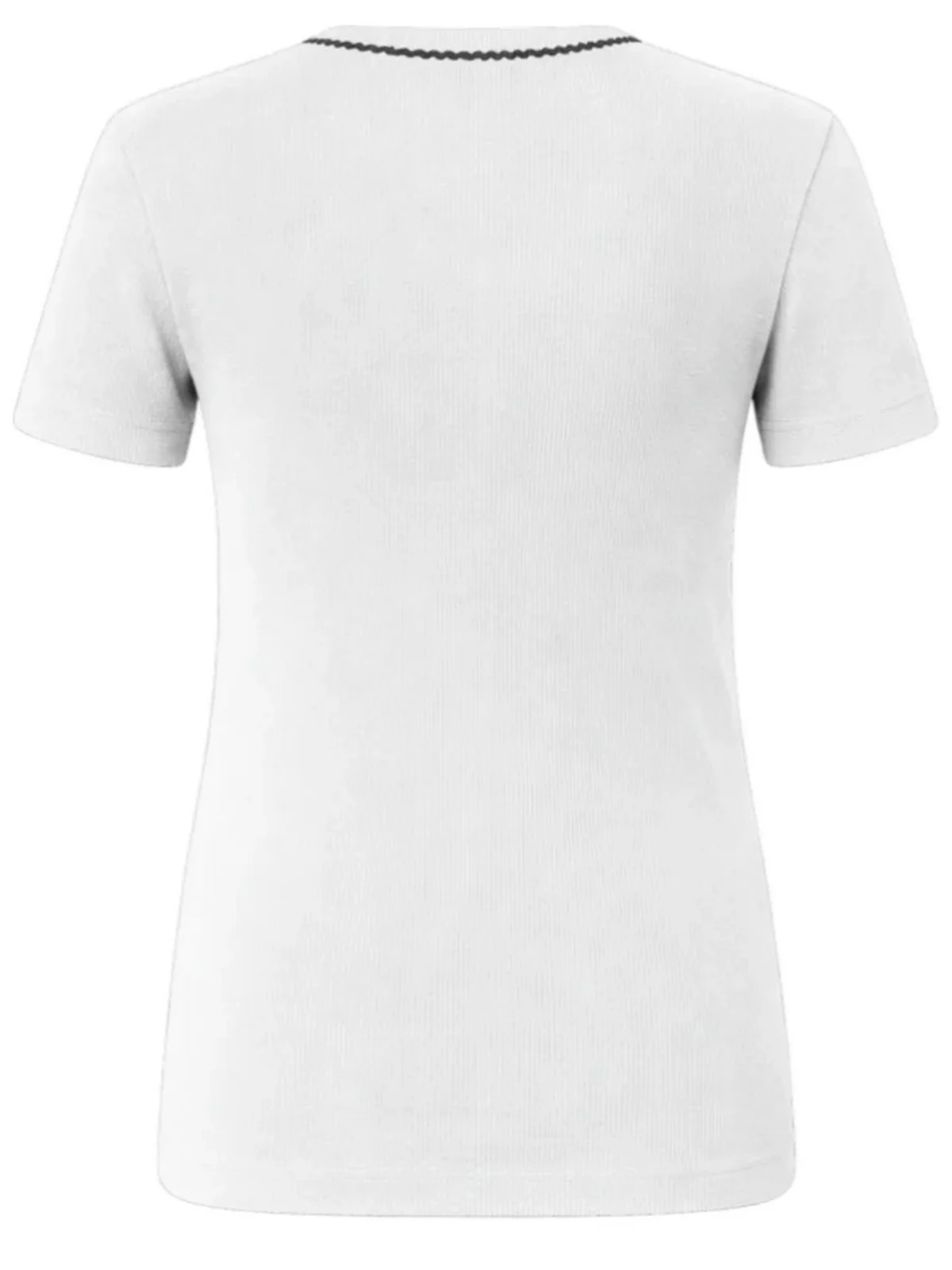PINKO T-shirt Donna BRUGHERIO T-SHIRT COSTINA LOGO 106815-A3AL ZZ1 BIANCO/NERO - Image 4