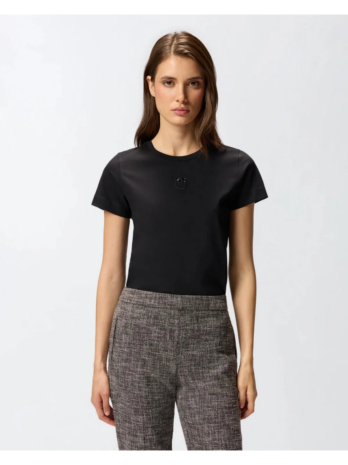 PINKO T-shirt Donna BUSSOLOTTO T-SHIRT 100355-A2RD Z99 NERO LIMOUSINE - Image 3