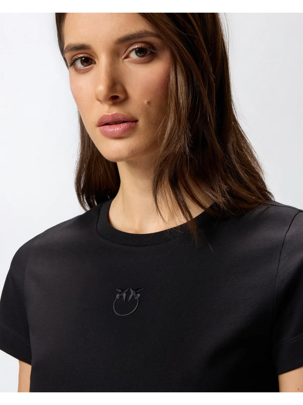 PINKO T-shirt Donna BUSSOLOTTO T-SHIRT 100355-A2RD Z99 NERO LIMOUSINE - Image 4