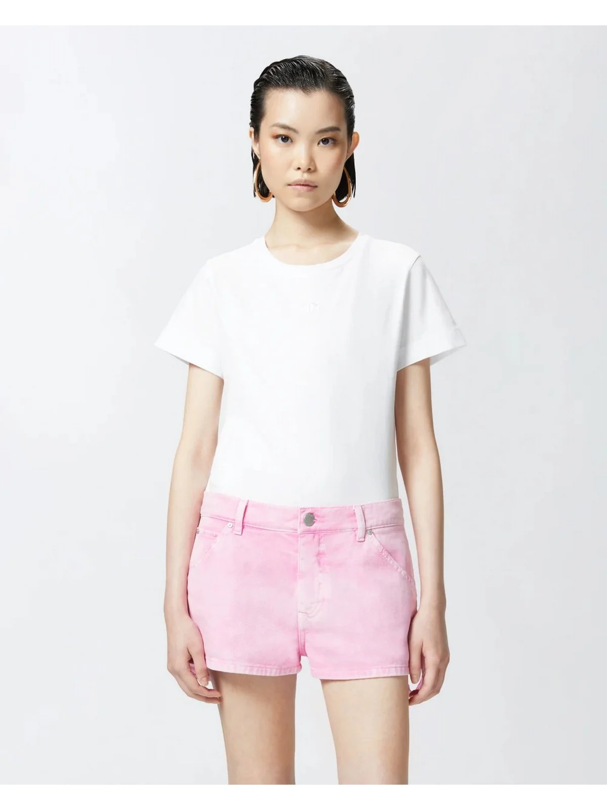 PINKO T-shirt Donna BUSSOLOTTO T-SHIRT JERSEY LOGO 100355-A2HN Z04 Bianco - Image 2