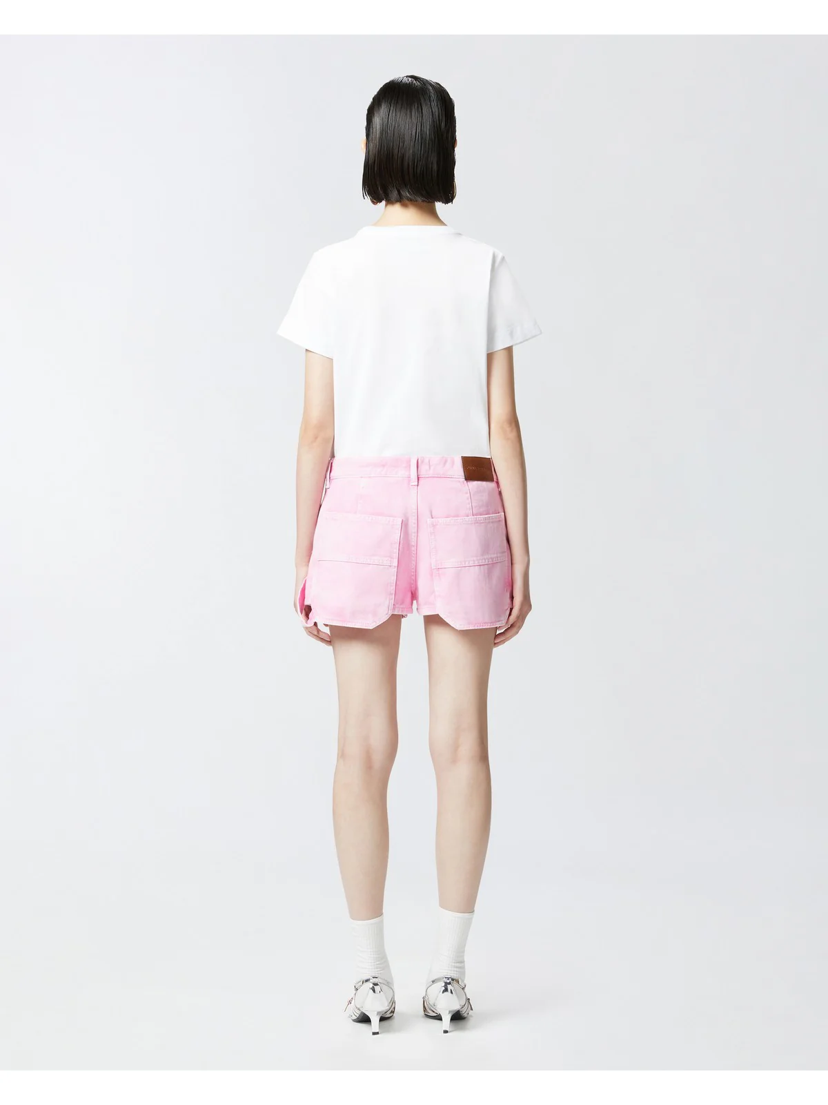 PINKO T-shirt Donna BUSSOLOTTO T-SHIRT JERSEY LOGO 100355-A2HN Z04 Bianco - Image 4