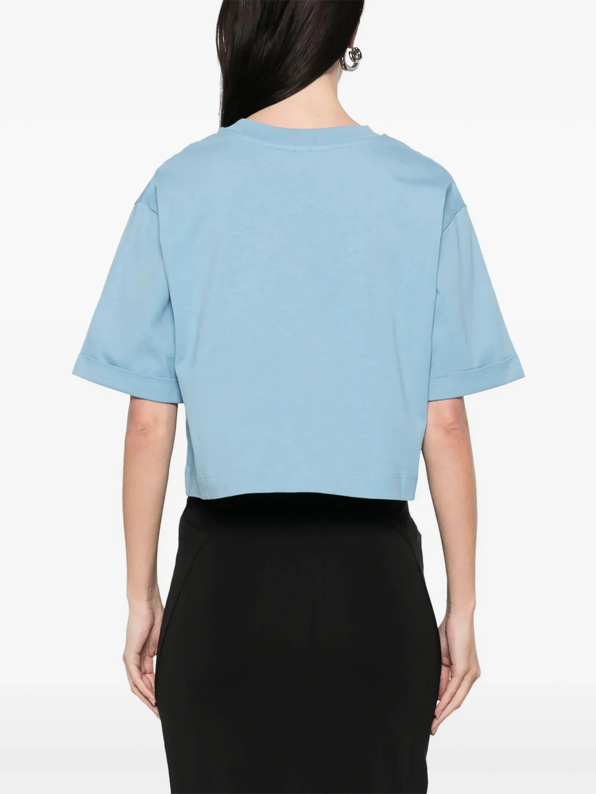 PINKO T-shirt Donna DOUALA T-SHIRT JERSEY LOGO PIN 104882-A2HN E63 Blu - Image 4