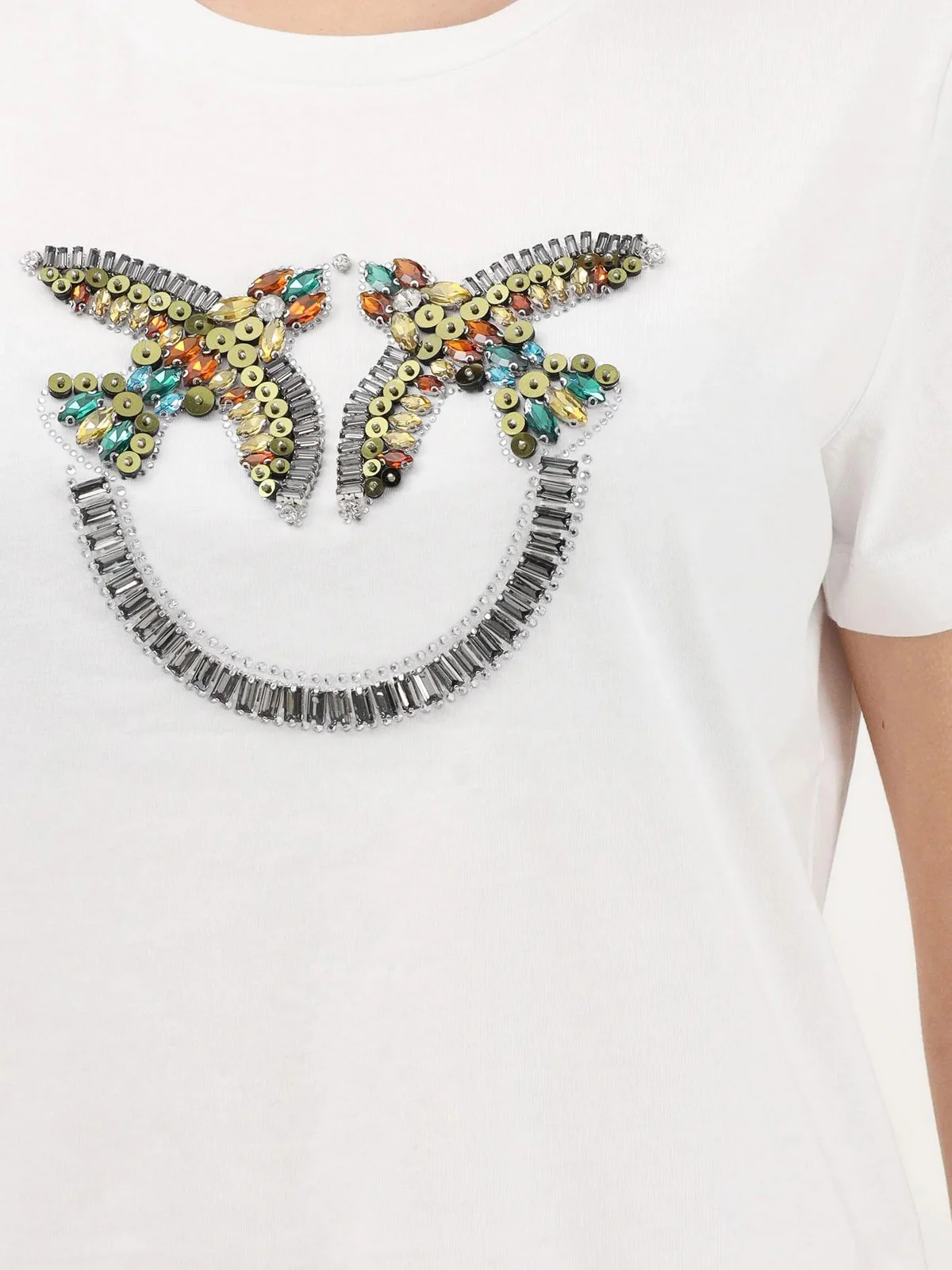 PINKO T-shirt Donna QUENTIN T-SHIRT 100535-A33F Z05 BIANCO-BIANCANEVE - Image 2