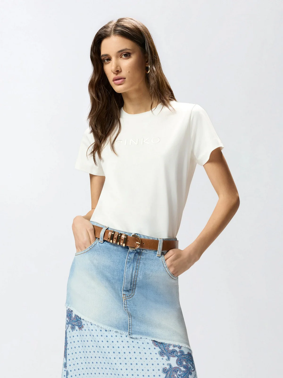 PINKO T-shirt Donna START T-SHIRT 101752-A339 Z05 BIANCO-BIANCANEVE - Image 3