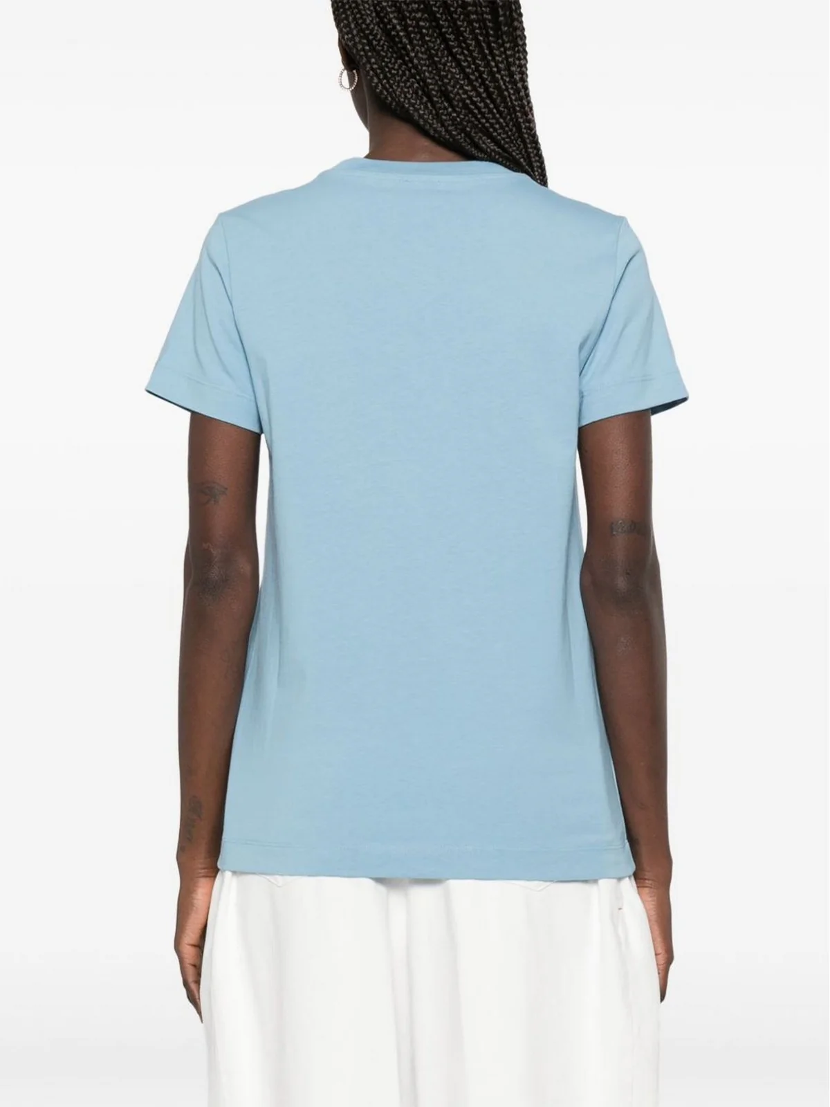 PINKO T-shirt Donna START T-SHIRT JERSEY LOGO PINK 101752-A2HN E63 Blu - Image 3